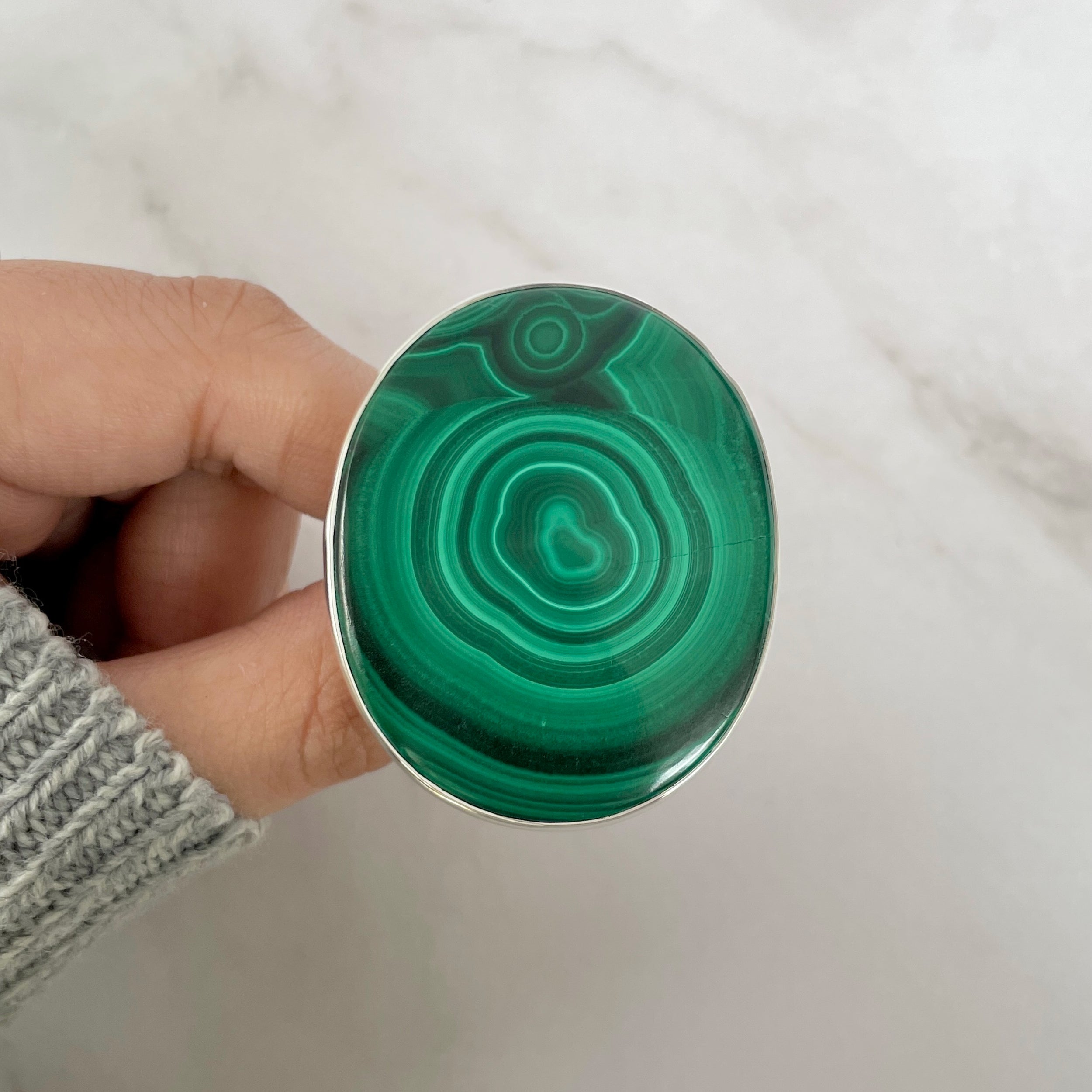 Malachite Adjustable Ring-(MLC-R-79.)