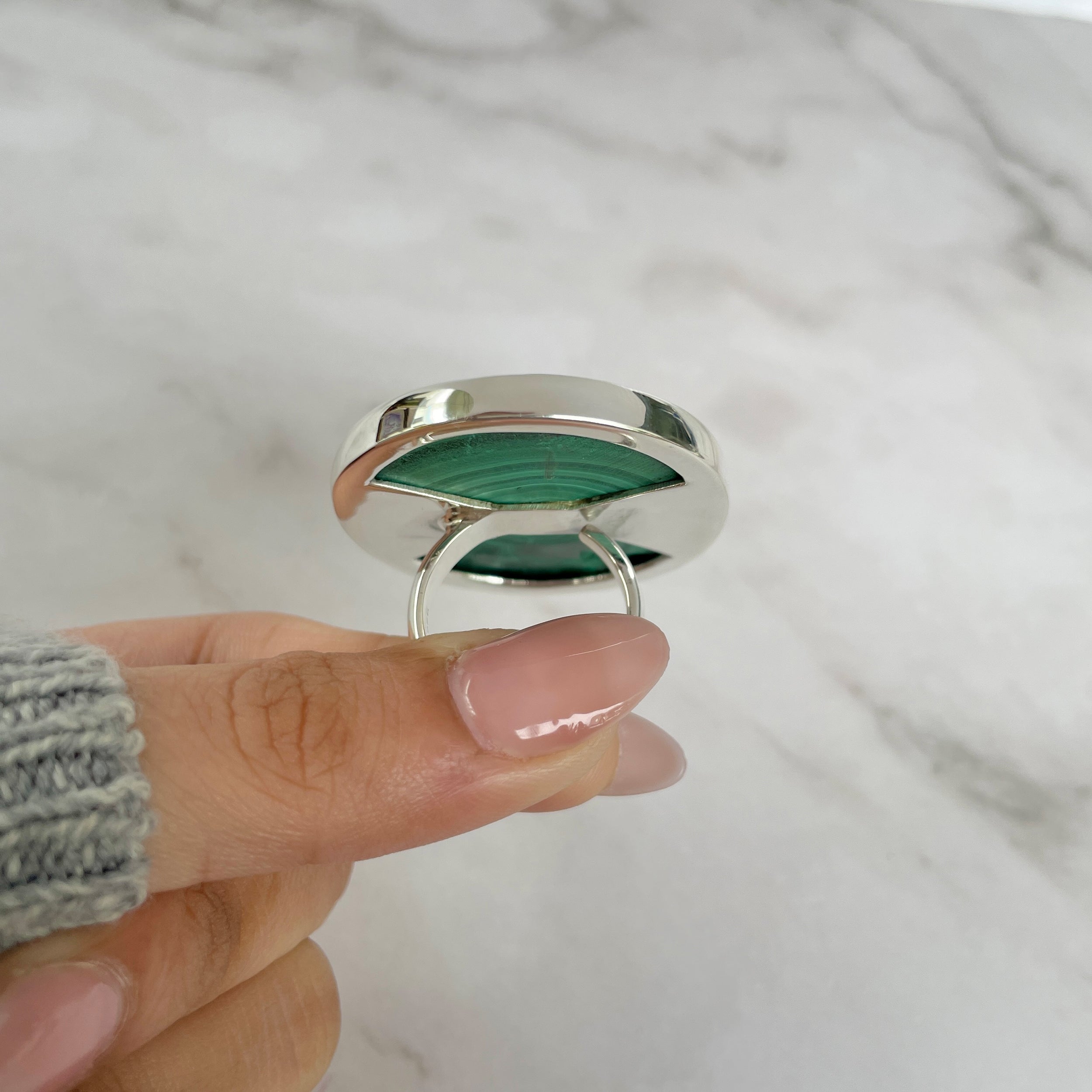 Malachite Adjustable Ring-(MLC-R-79.)