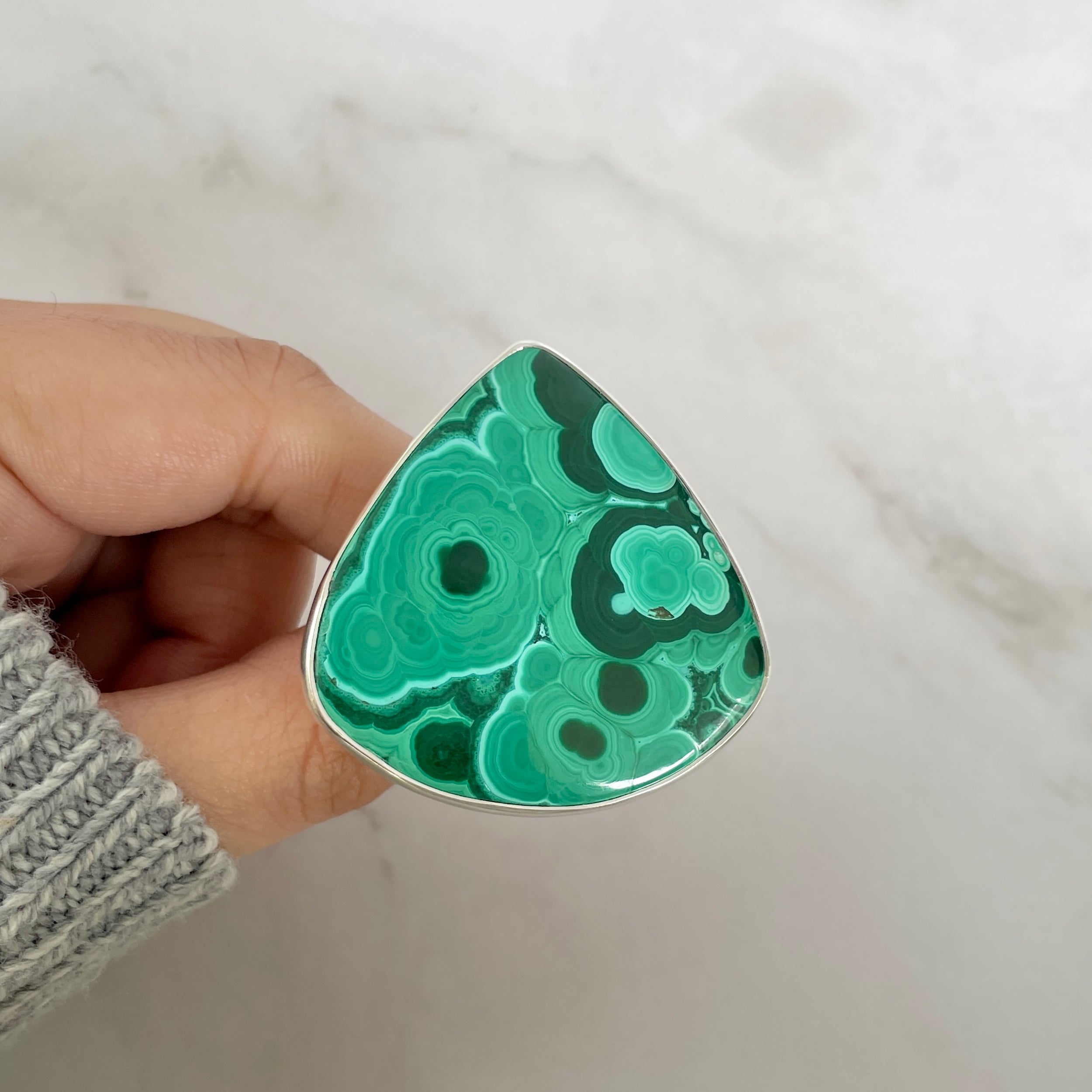 Malachite Adjustable Ring-(MLC-R-81.)