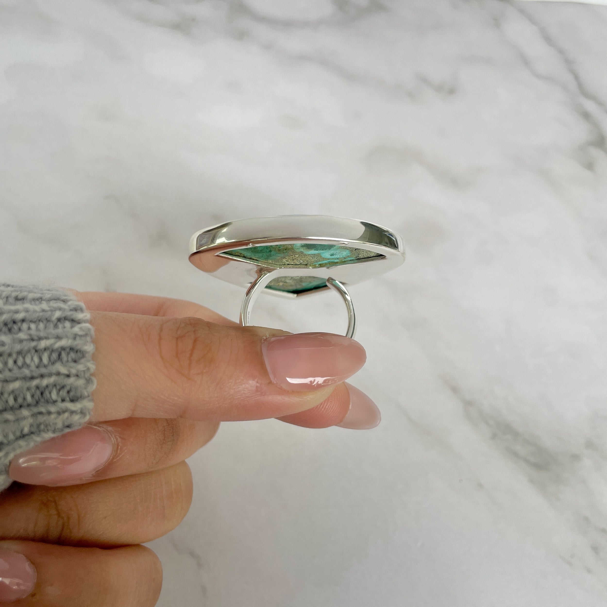 Malachite Adjustable Ring-(MLC-R-81.)