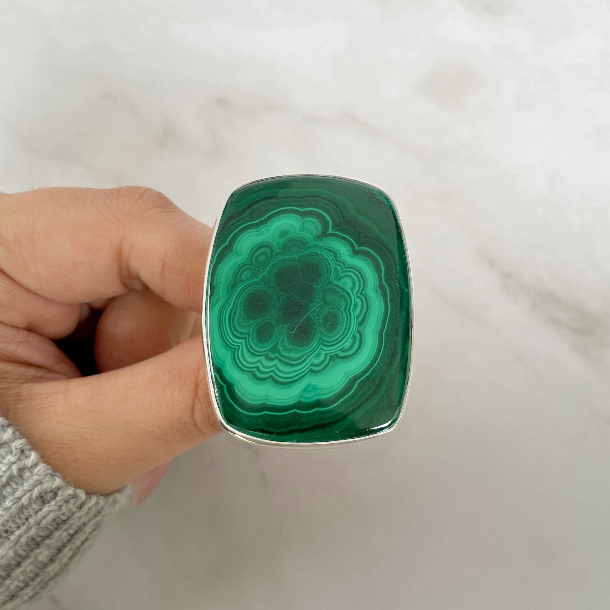 Malachite Adjustable Ring-(MLC-R-83.)