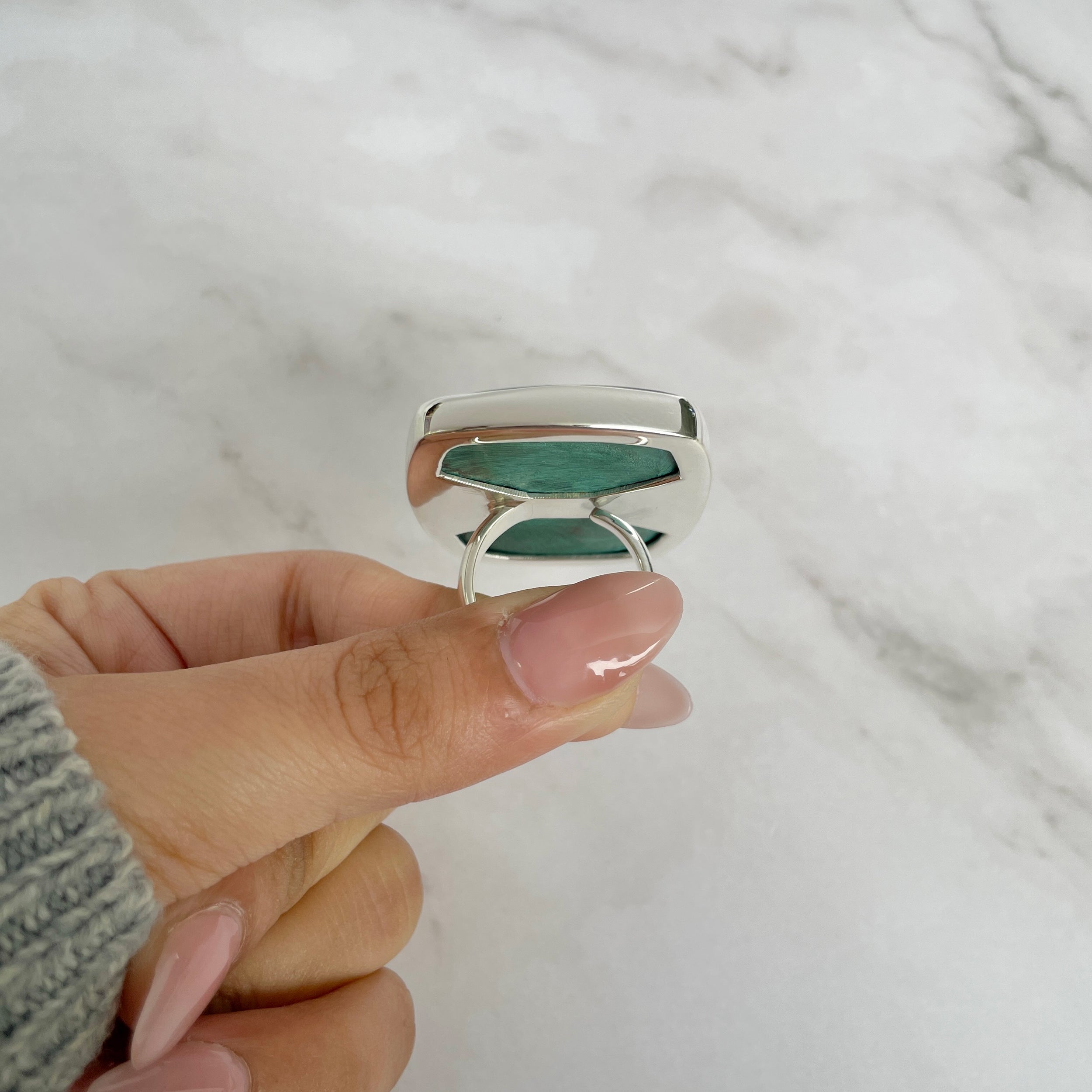 Malachite Adjustable Ring-(MLC-R-83.)
