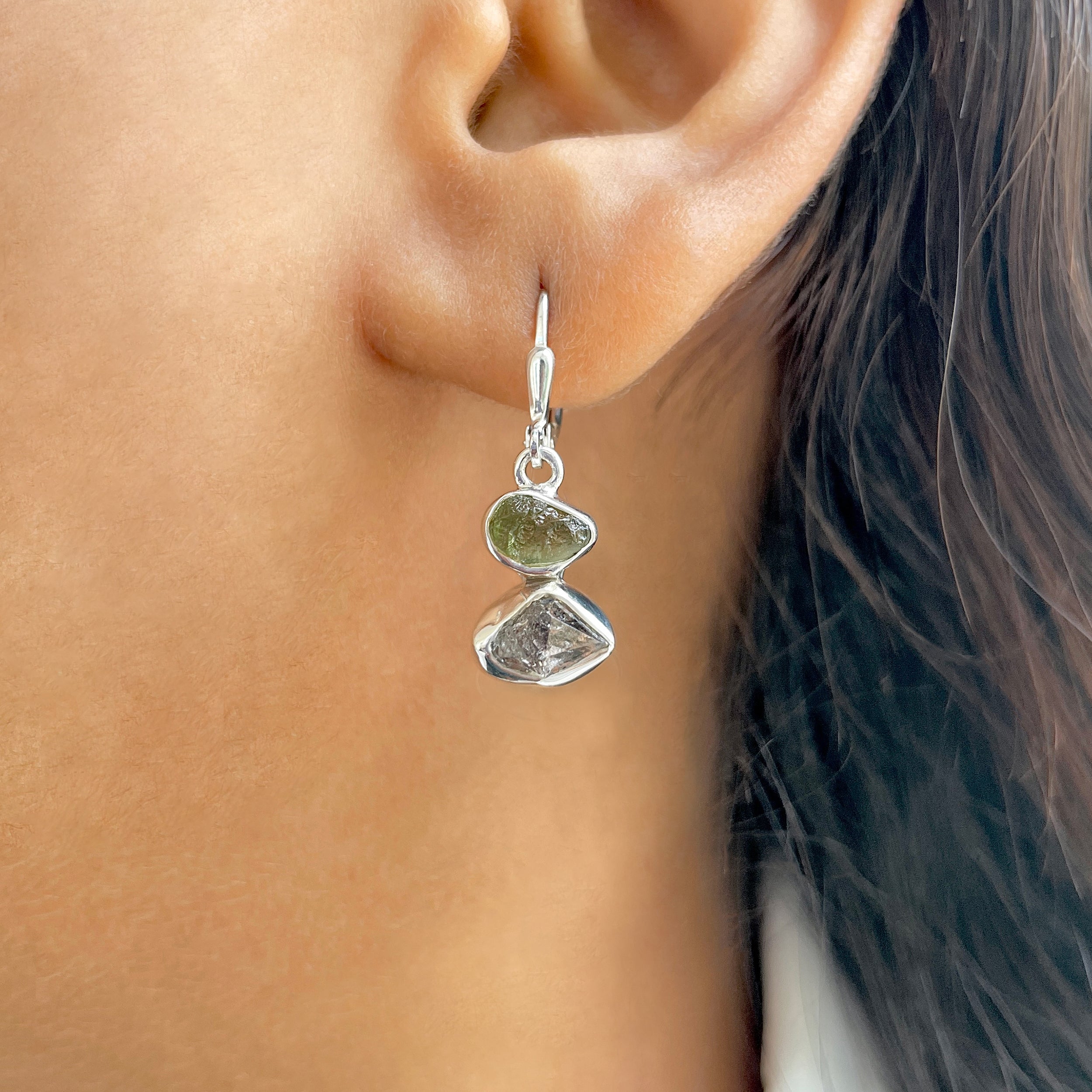 Moldavite Earring-(MLD-E-12.)