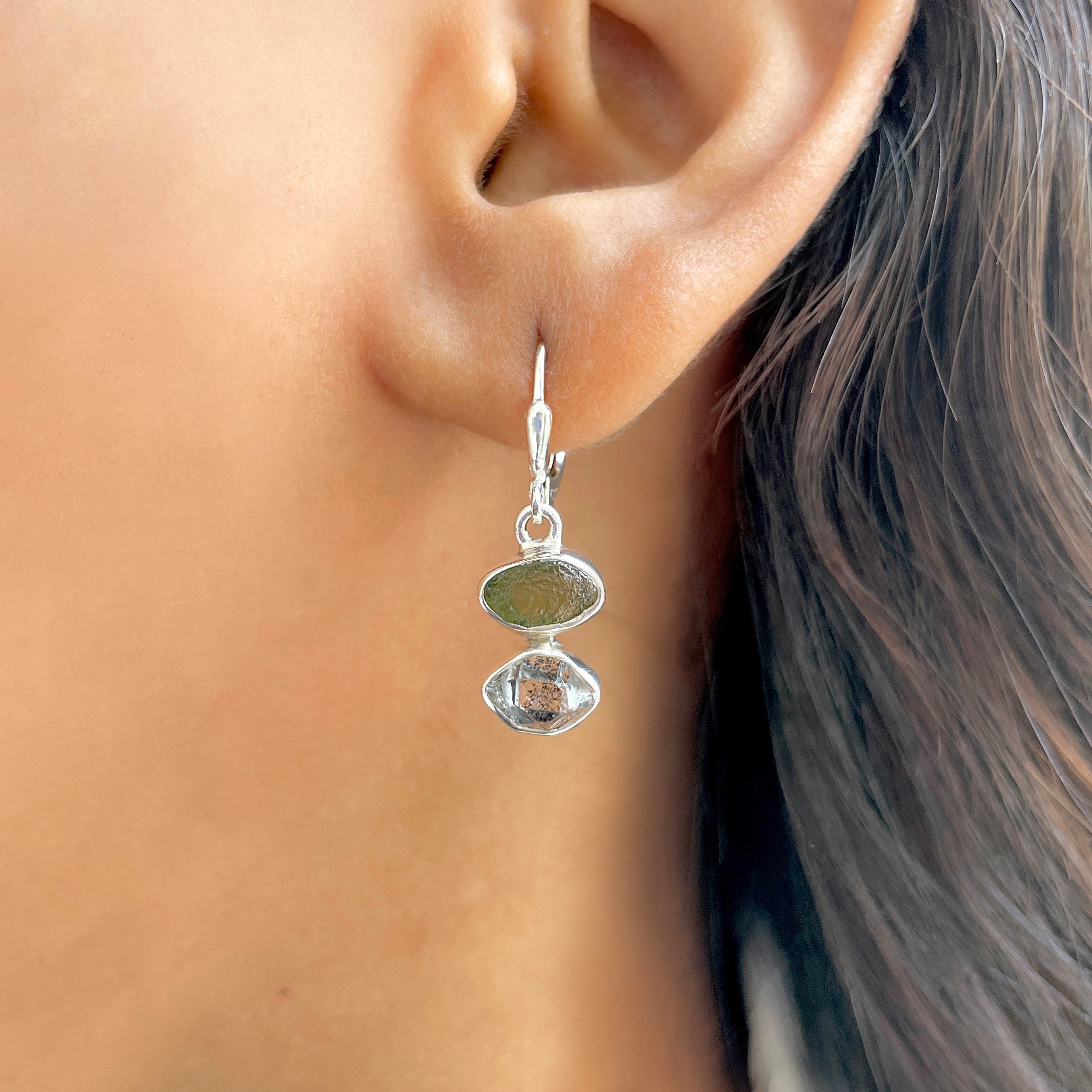 Moldavite Earring-(MLD-E-12.)