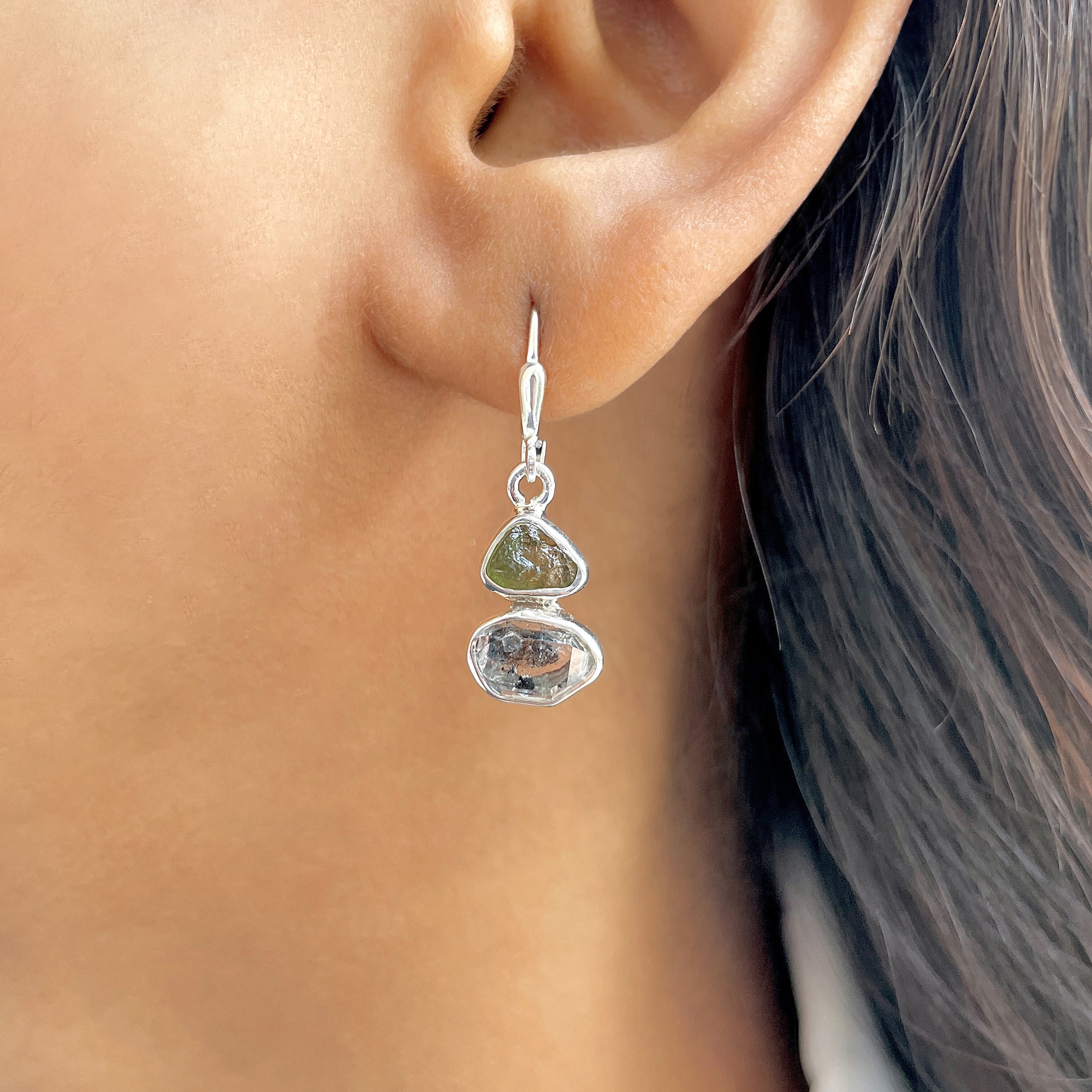 Moldavite Earring-(MLD-E-13.)