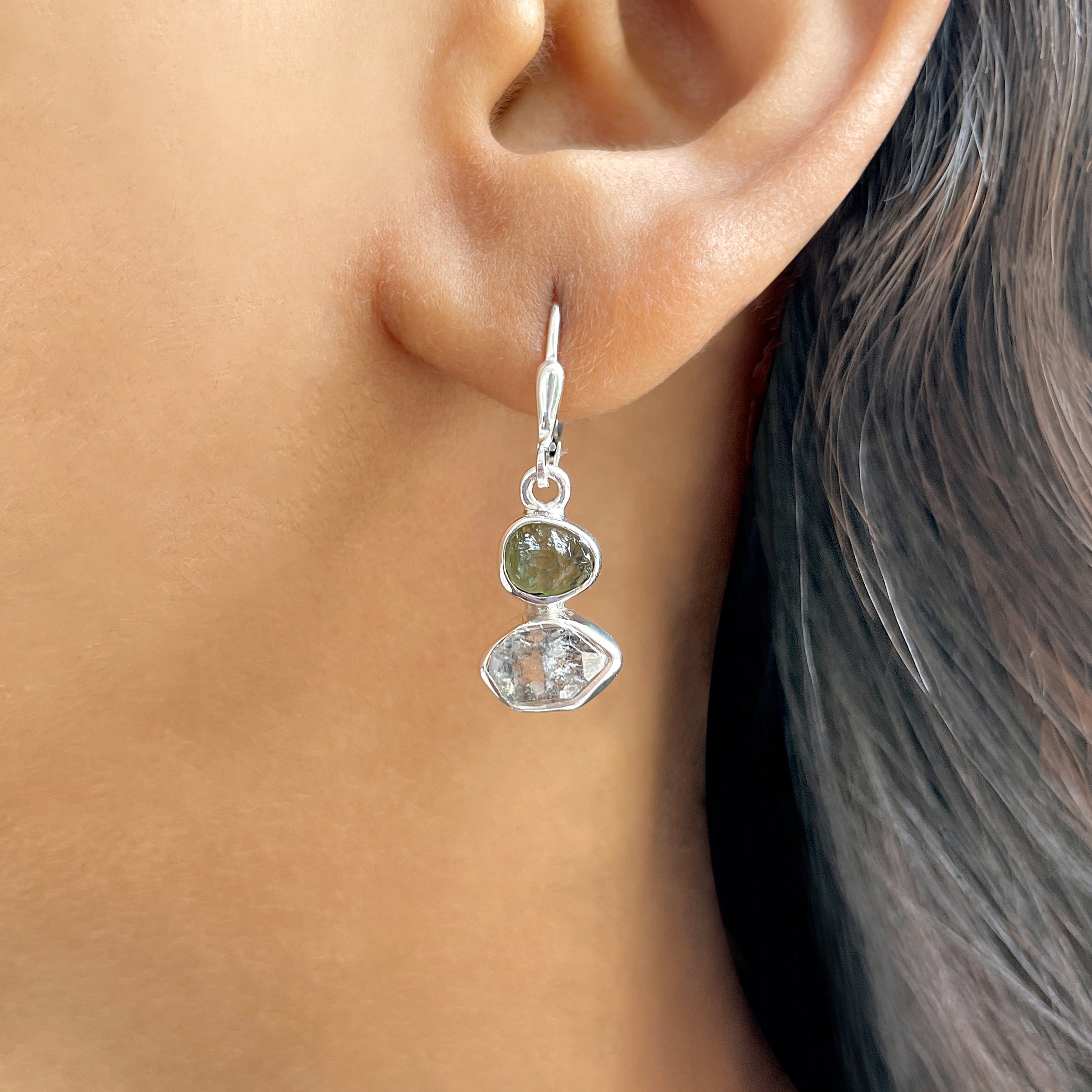 Moldavite Earring-(MLD-E-18.)