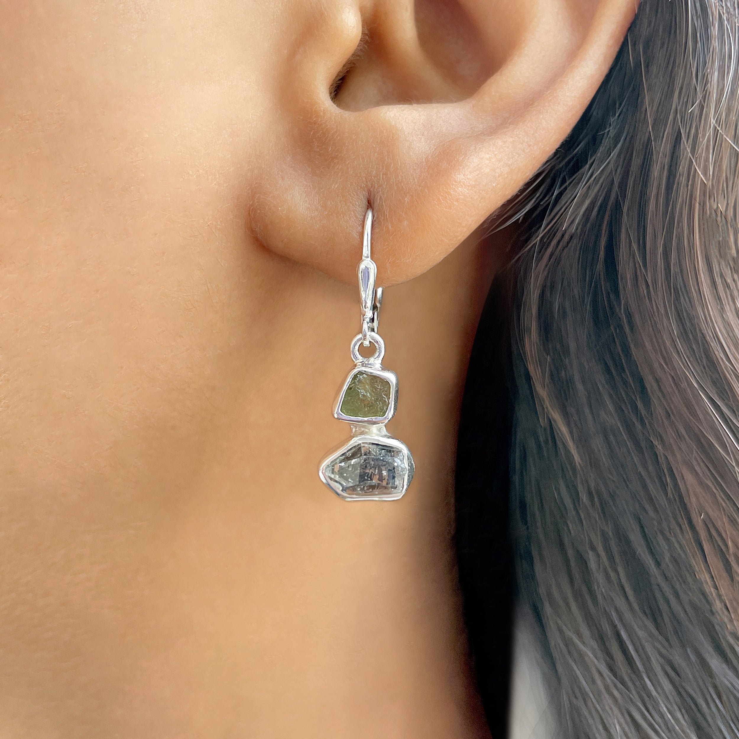Moldavite Earring-(MLD-E-19.)