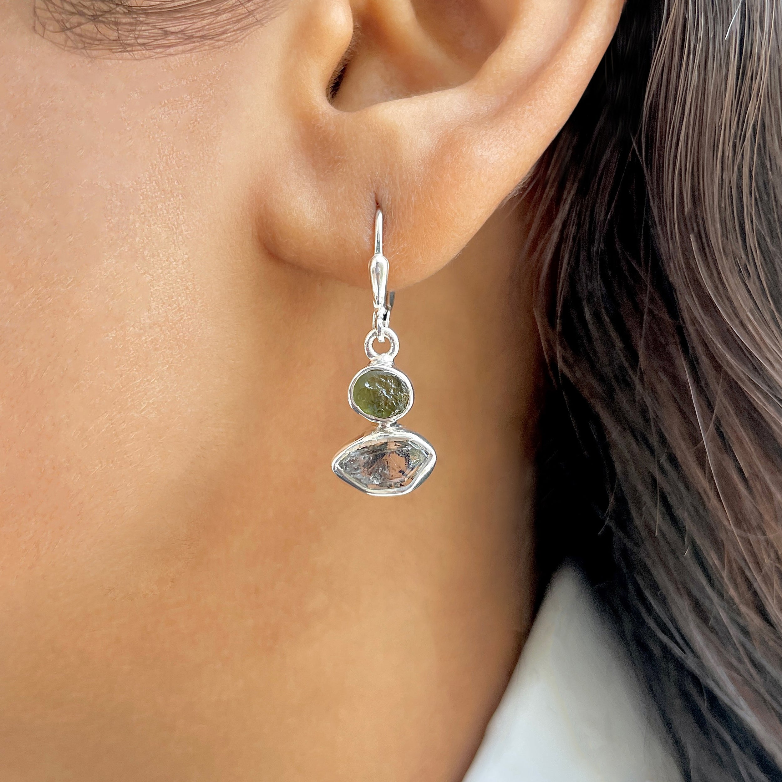 Moldavite Earring-(MLD-E-2.)