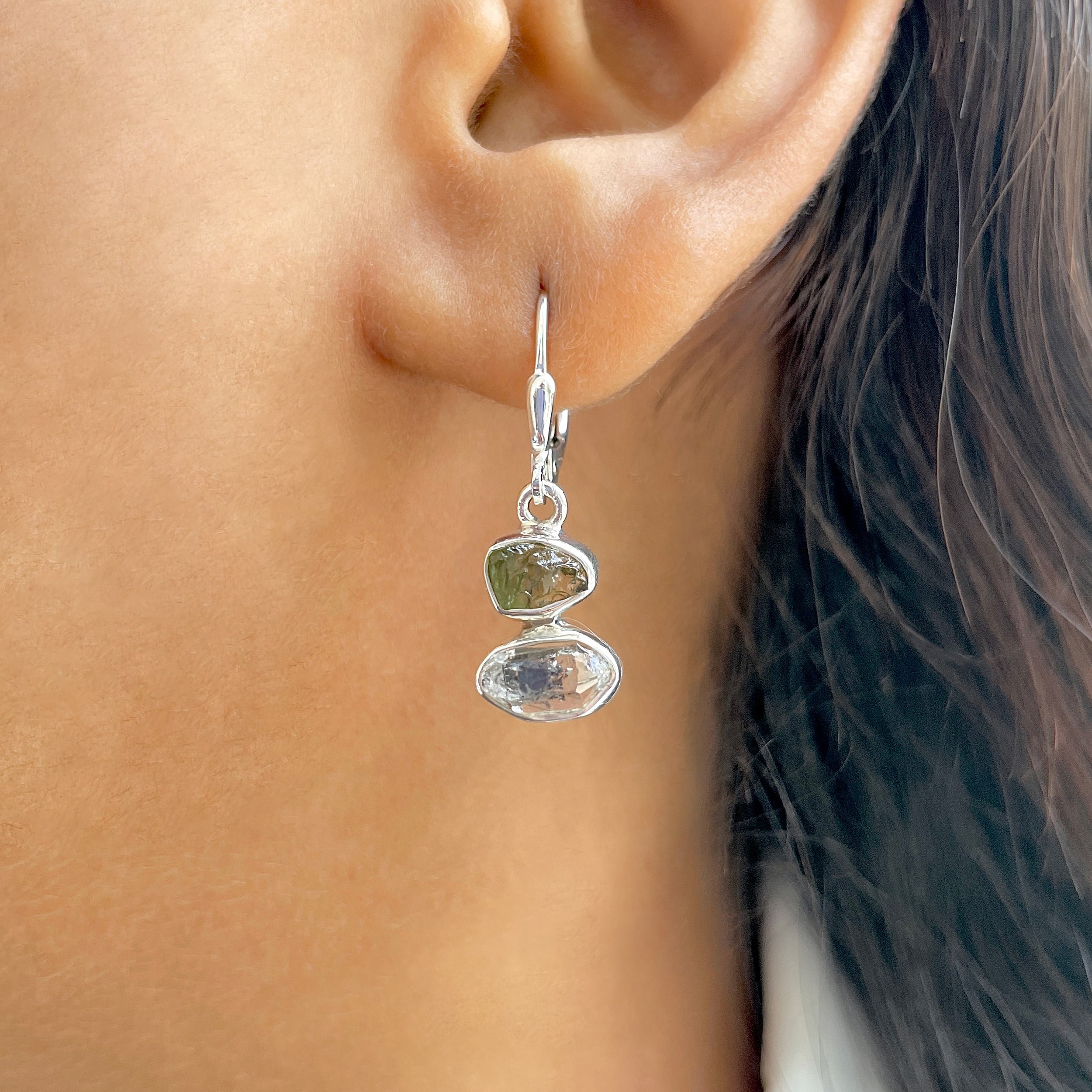 Moldavite Earring-(MLD-E-3.)