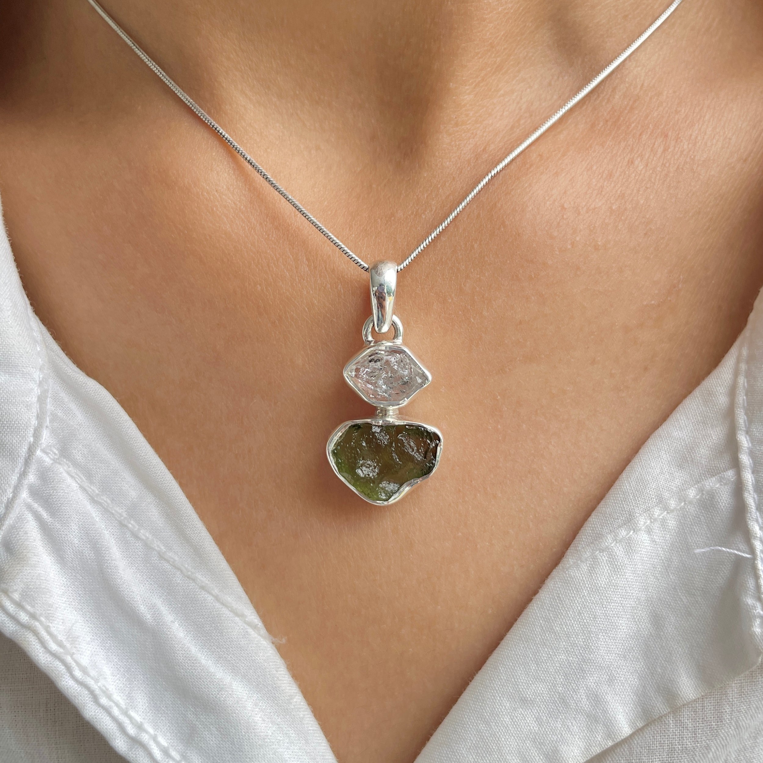 Moldavite Pendant-(MLD-P-15.)