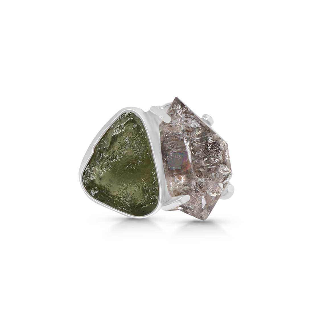 Moldavite Adjustable Ring-(MLD-R-11.)