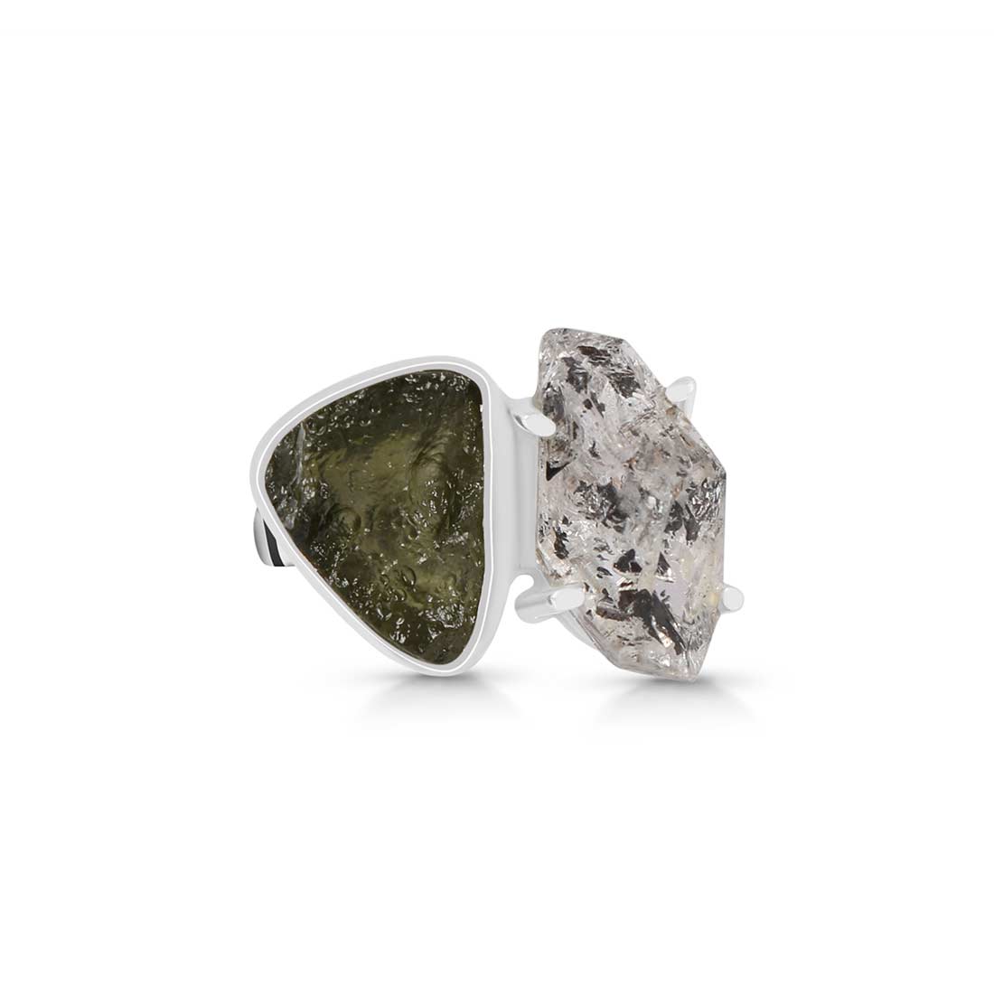 Moldavite Adjustable Ring-(MLD-R-13.)