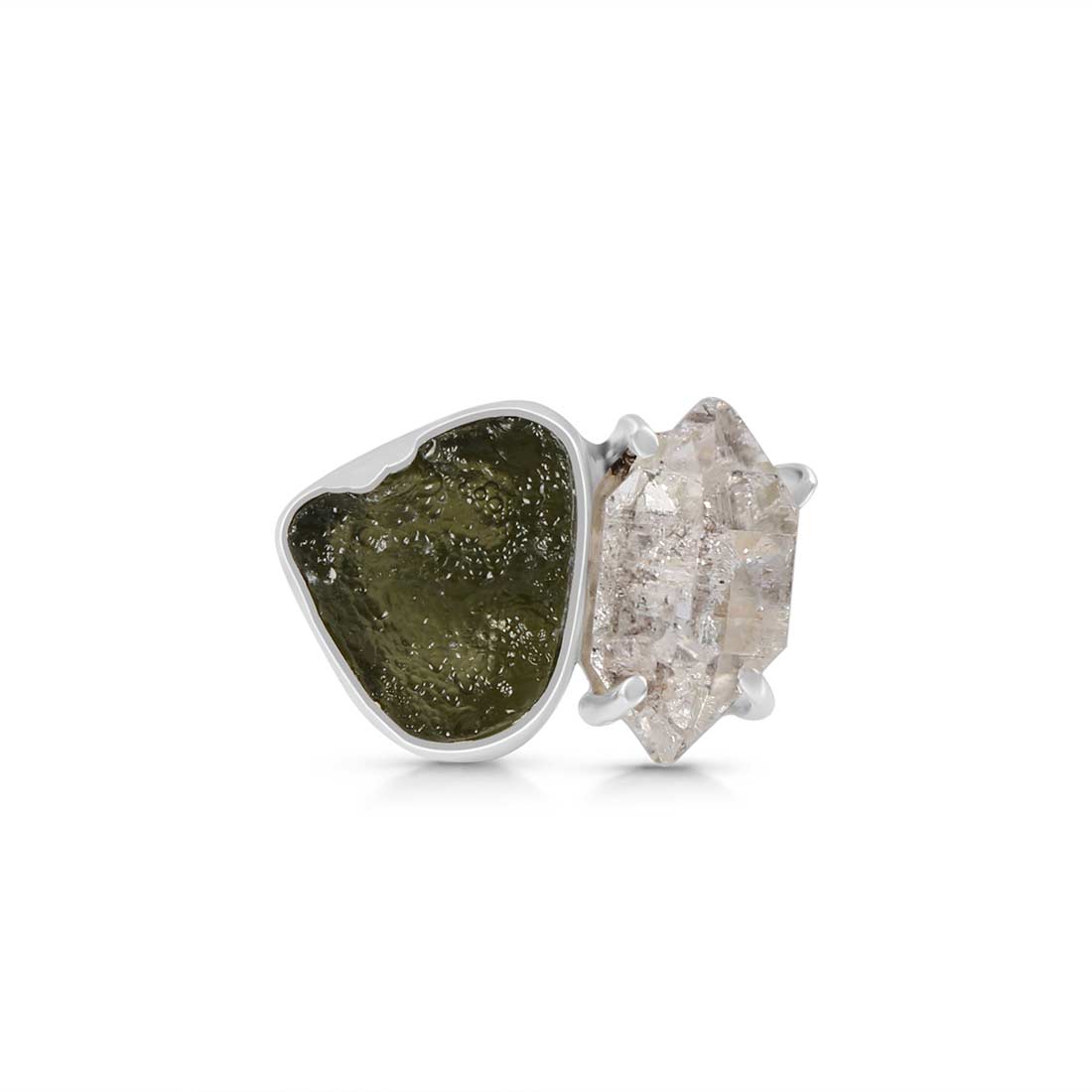 Moldavite Adjustable Ring-(MLD-R-14.)