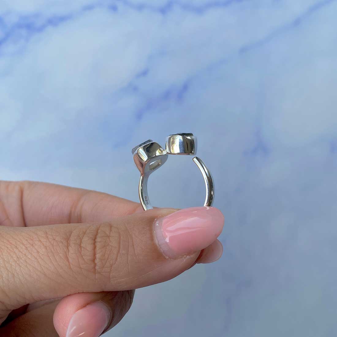 Moldavite Adjustable Ring-(MLD-R-25.)