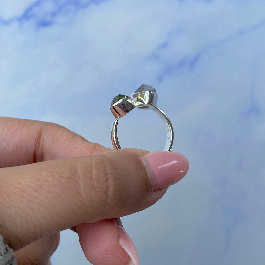 Moldavite Adjustable band Ring-(MLD-R-30.)