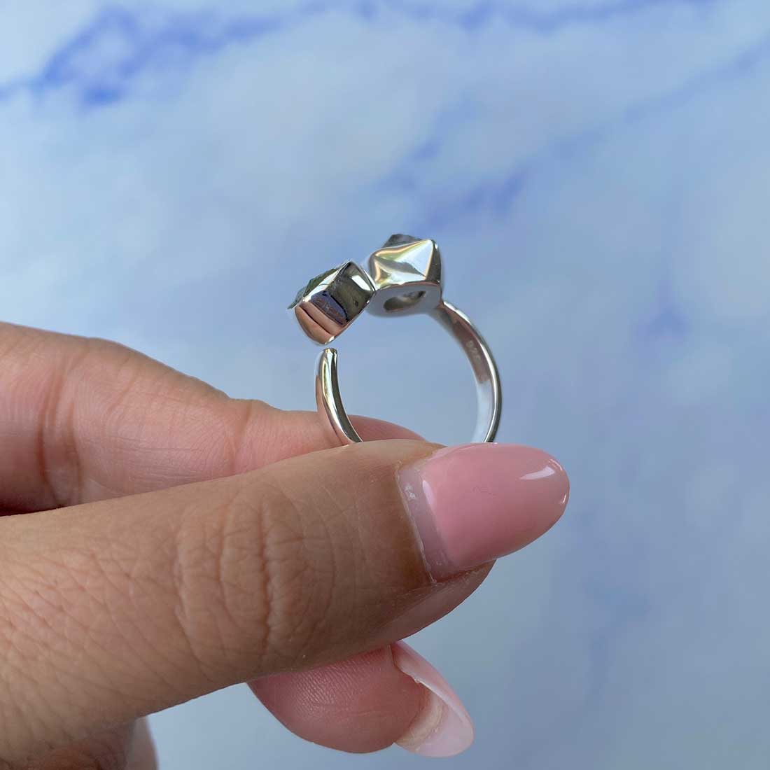 Moldavite Adjustable band Ring-(MLD-R-31.)