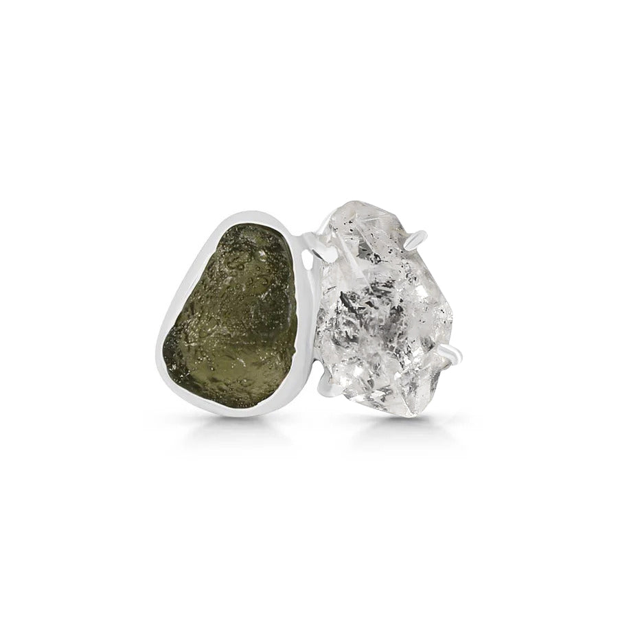 Moldavite Adjustable Ring-(MLD-R-9.)