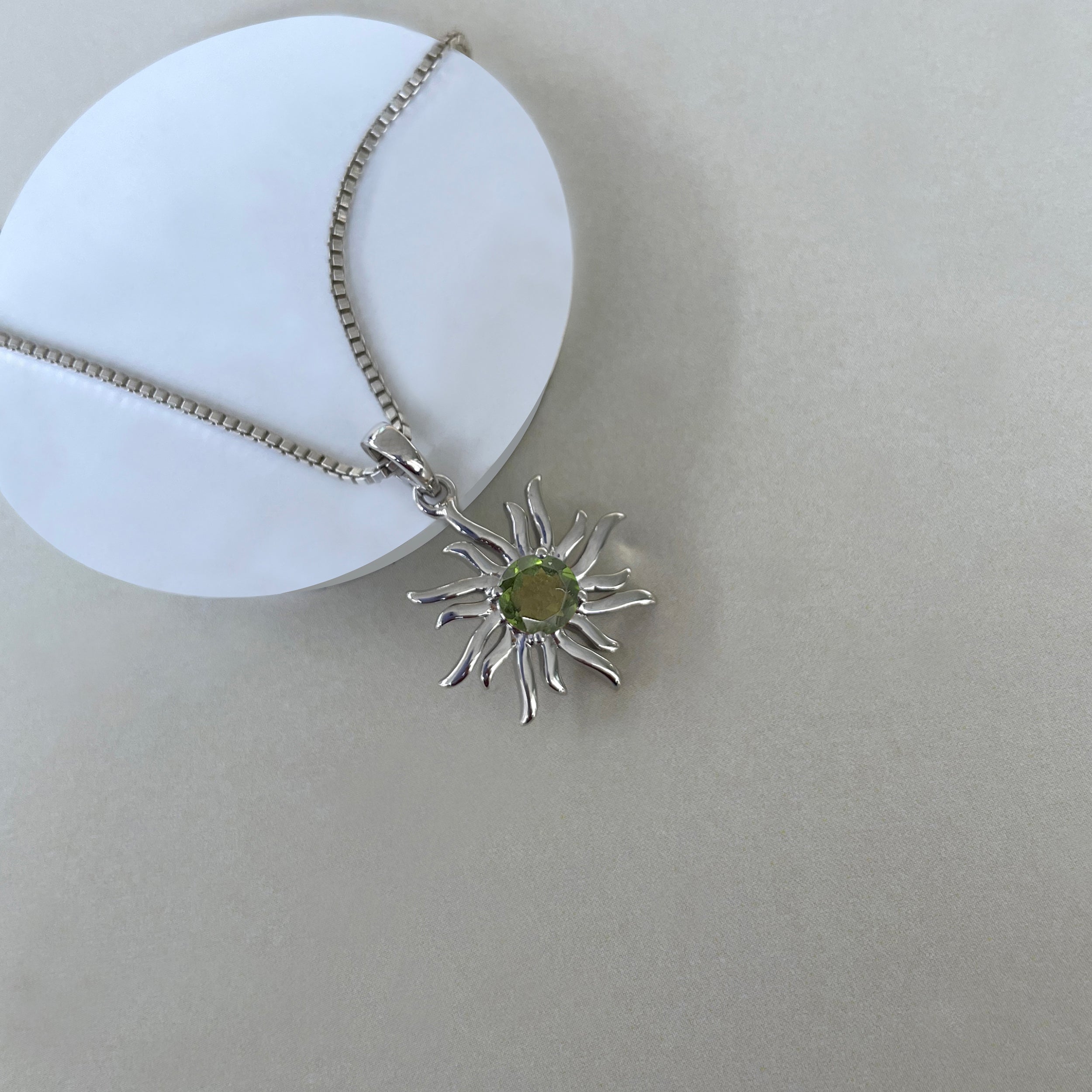 Moldavite Sun Pendant-(MLD-SN-152P.)
