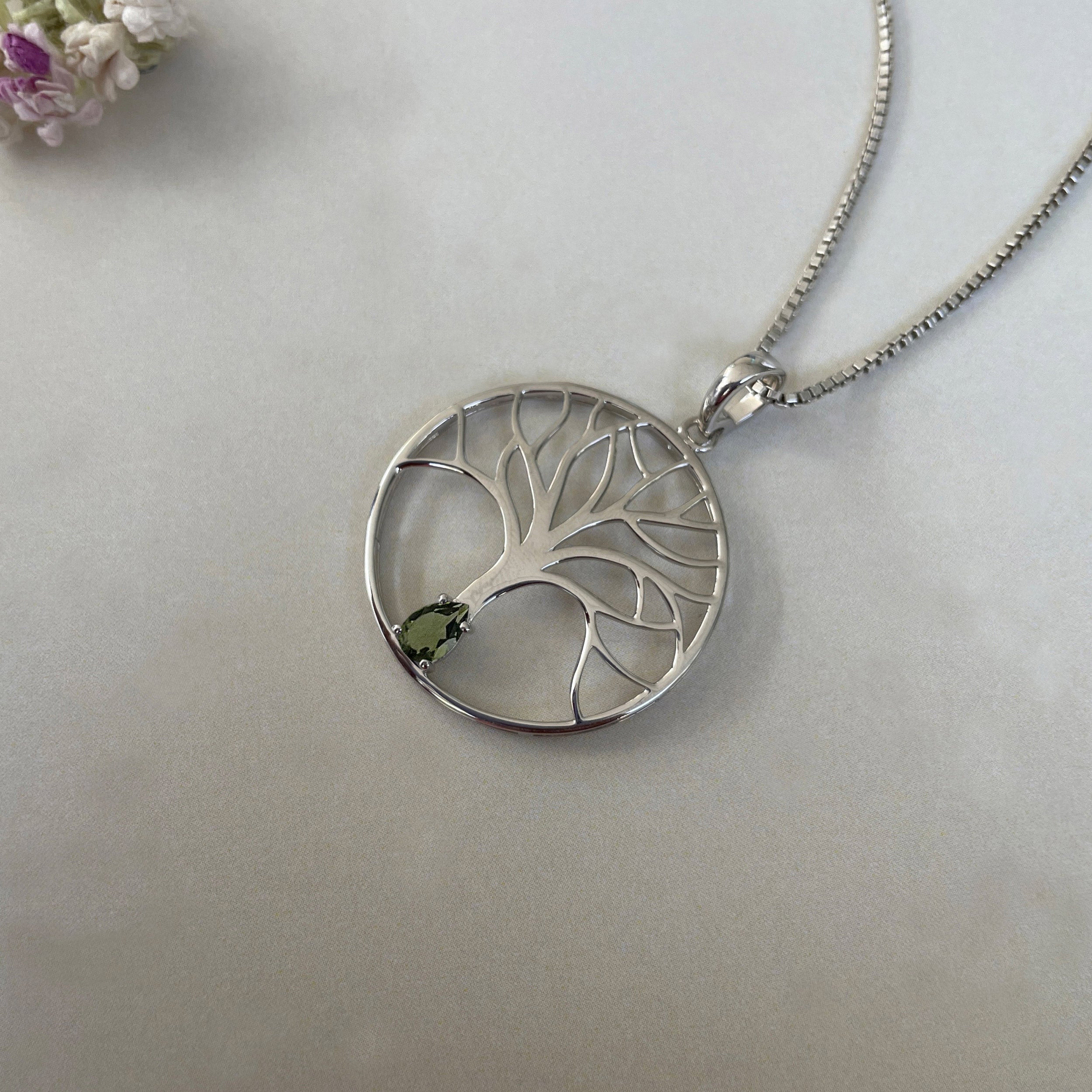 Moldavite Tree Of Life Pendant-(MLD-SN-154P.)