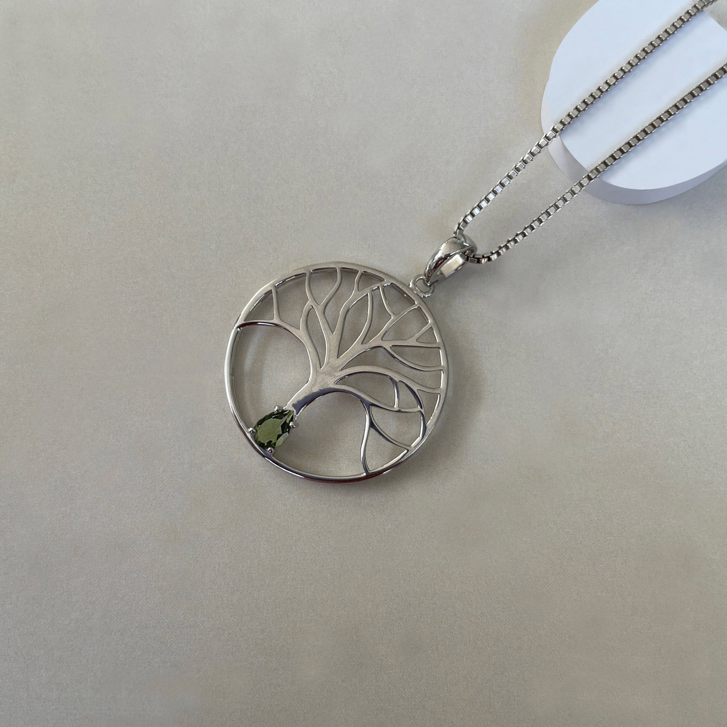 Moldavite Tree Of Life Pendant-(MLD-SN-154P.)