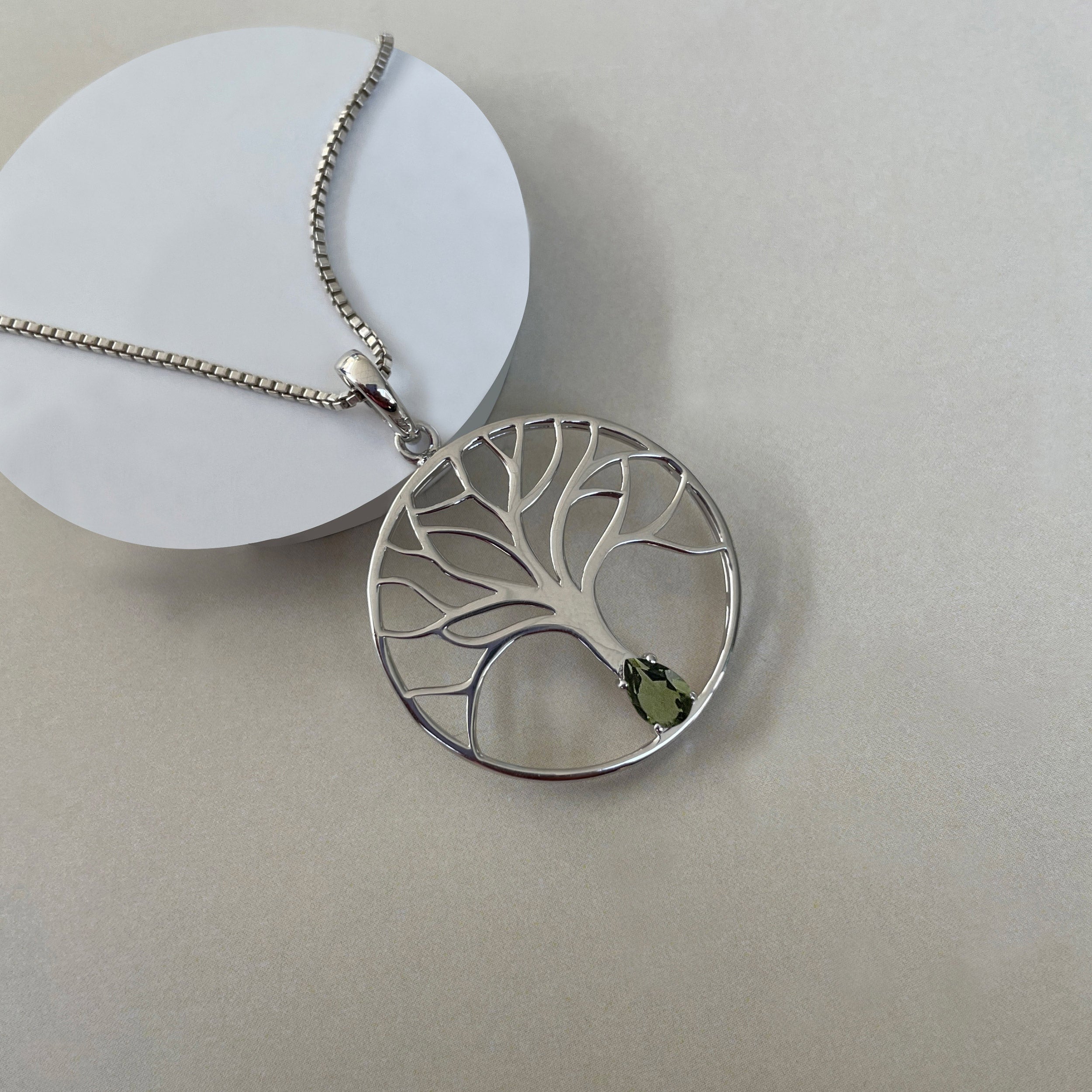 Moldavite Tree Of Life Pendant-(MLD-SN-154P.)