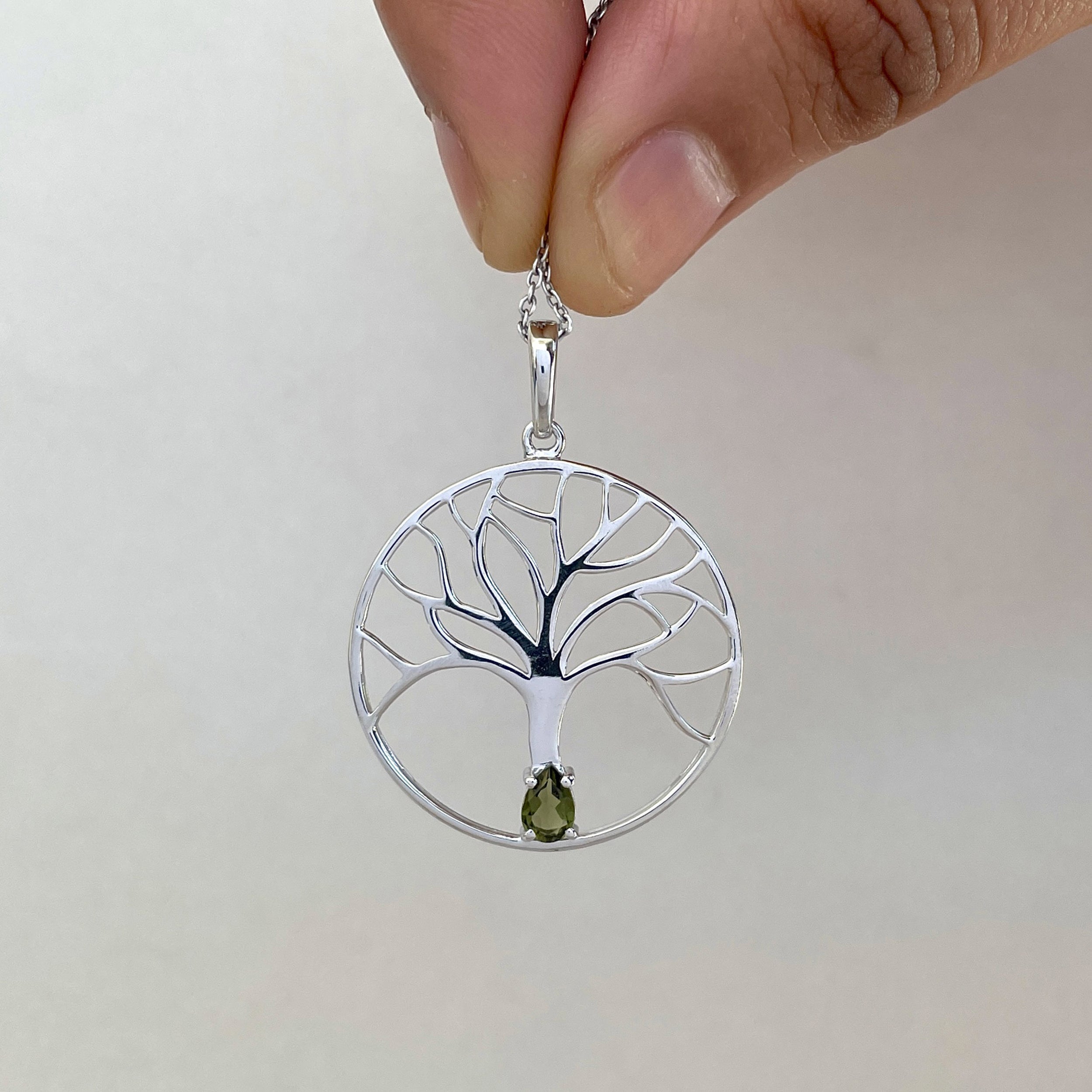 Moldavite Tree Of Life Pendant-(MLD-SN-154P.)