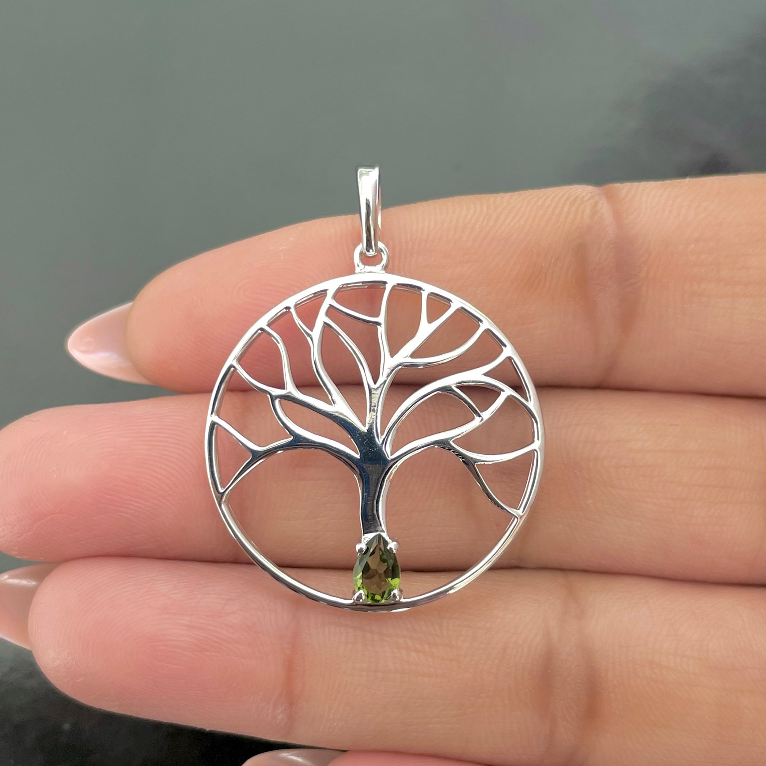 Moldavite Tree Of Life Pendant-(MLD-SN-154P.)