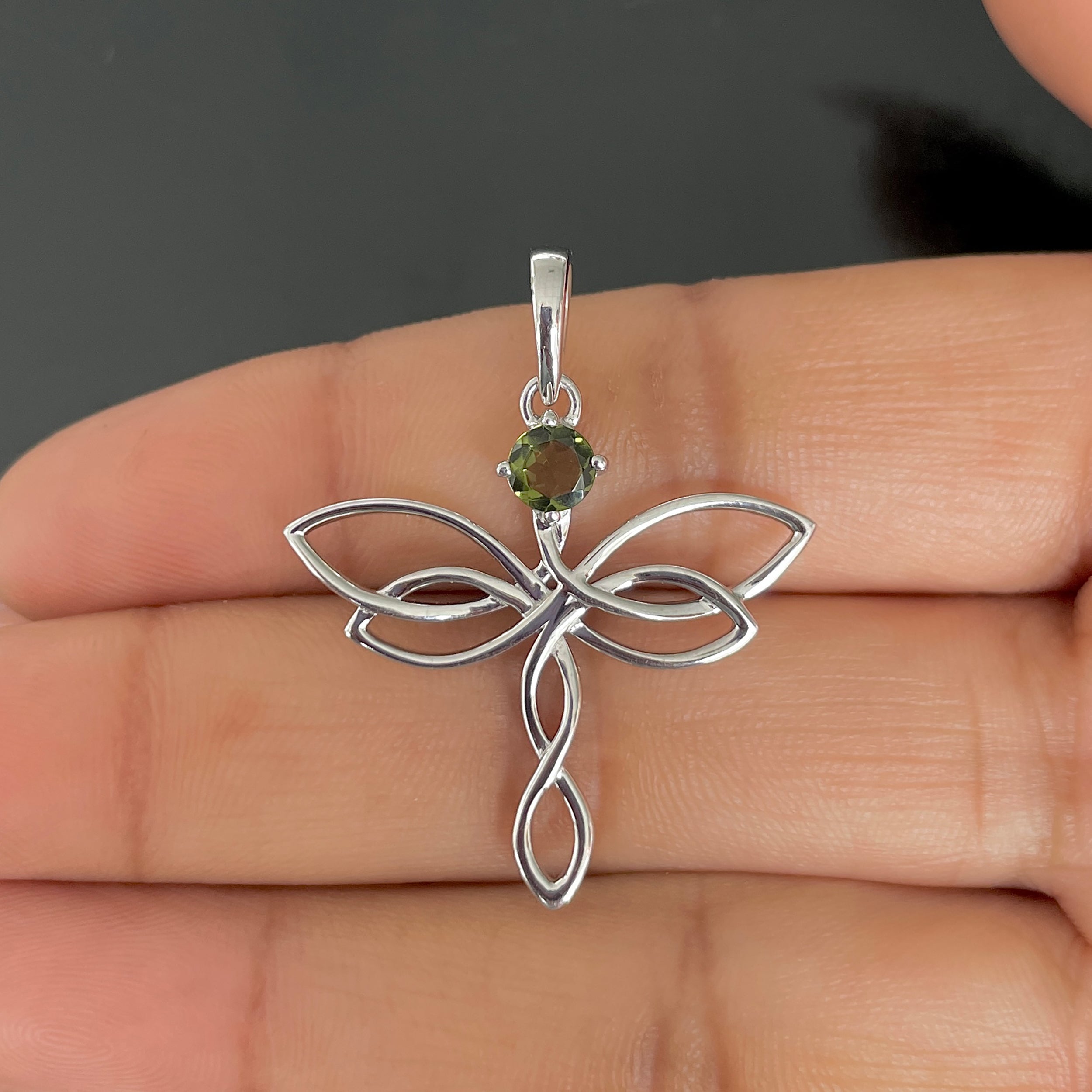 Moldavite Holy Cross Pendant-(MLD-SN-160A.)