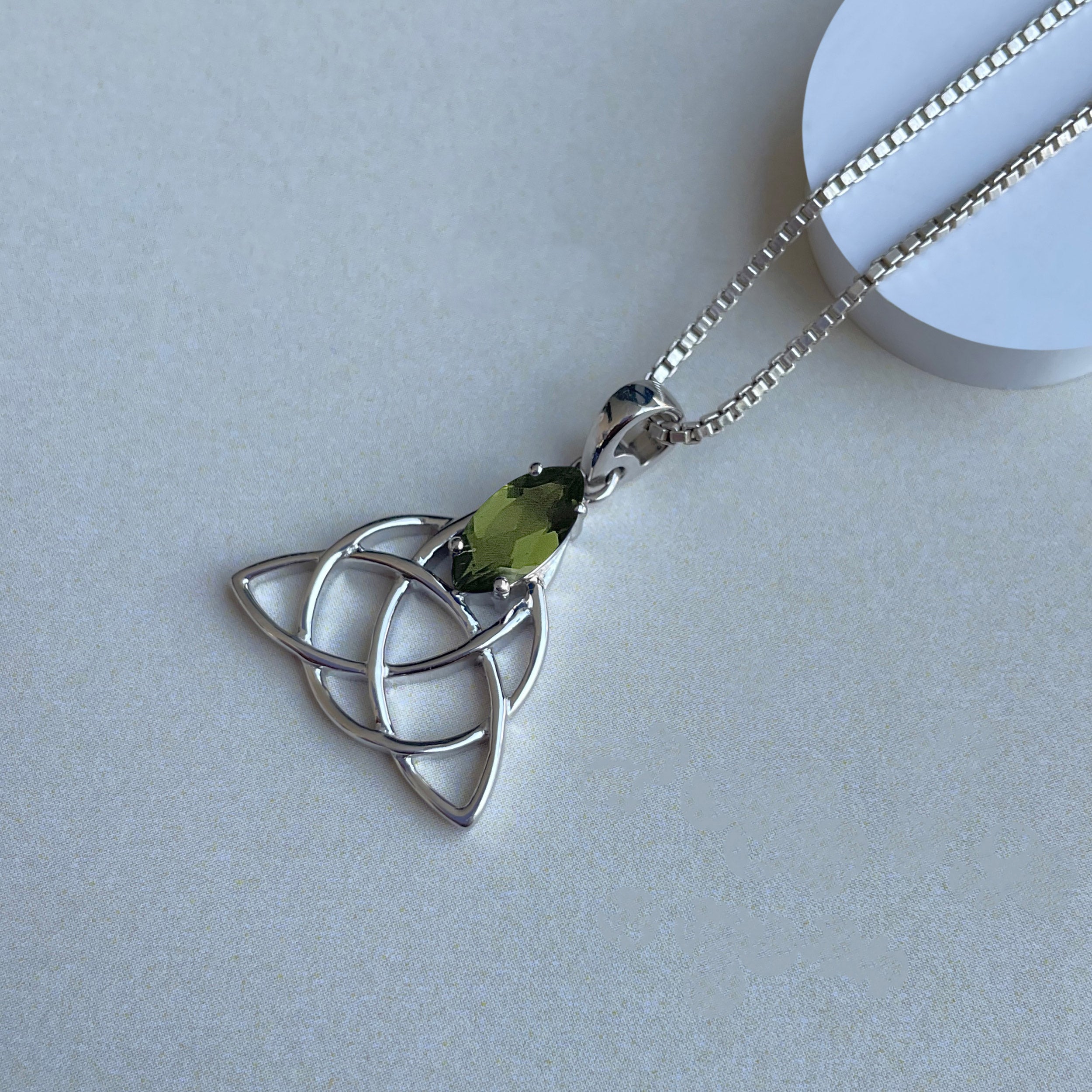 Moldavite Triquetra Pendant-(MLD-SN-161P.)