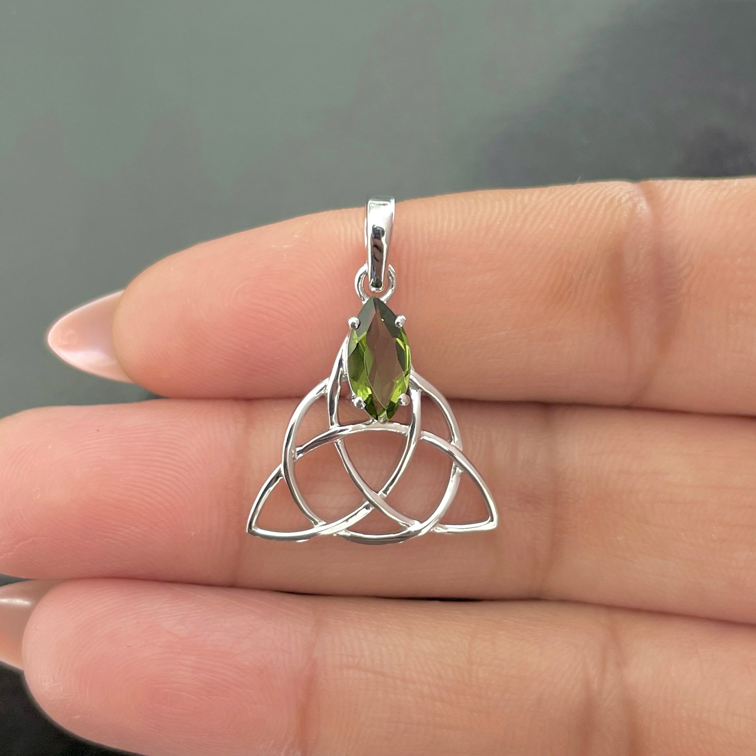Moldavite Triquetra Pendant-(MLD-SN-161P.)