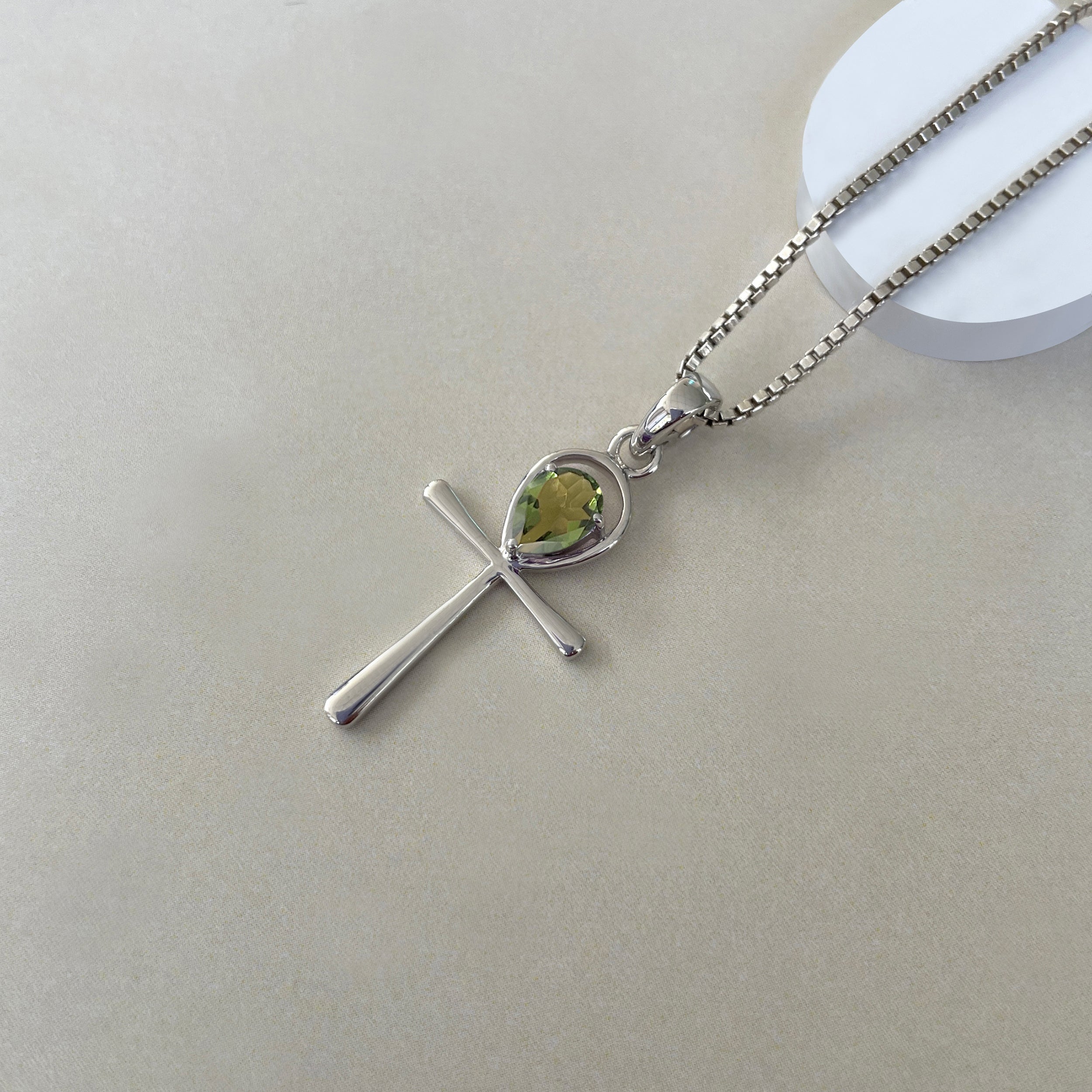 Moldavite Ankh Pendant-(MLD-SN-168P.)