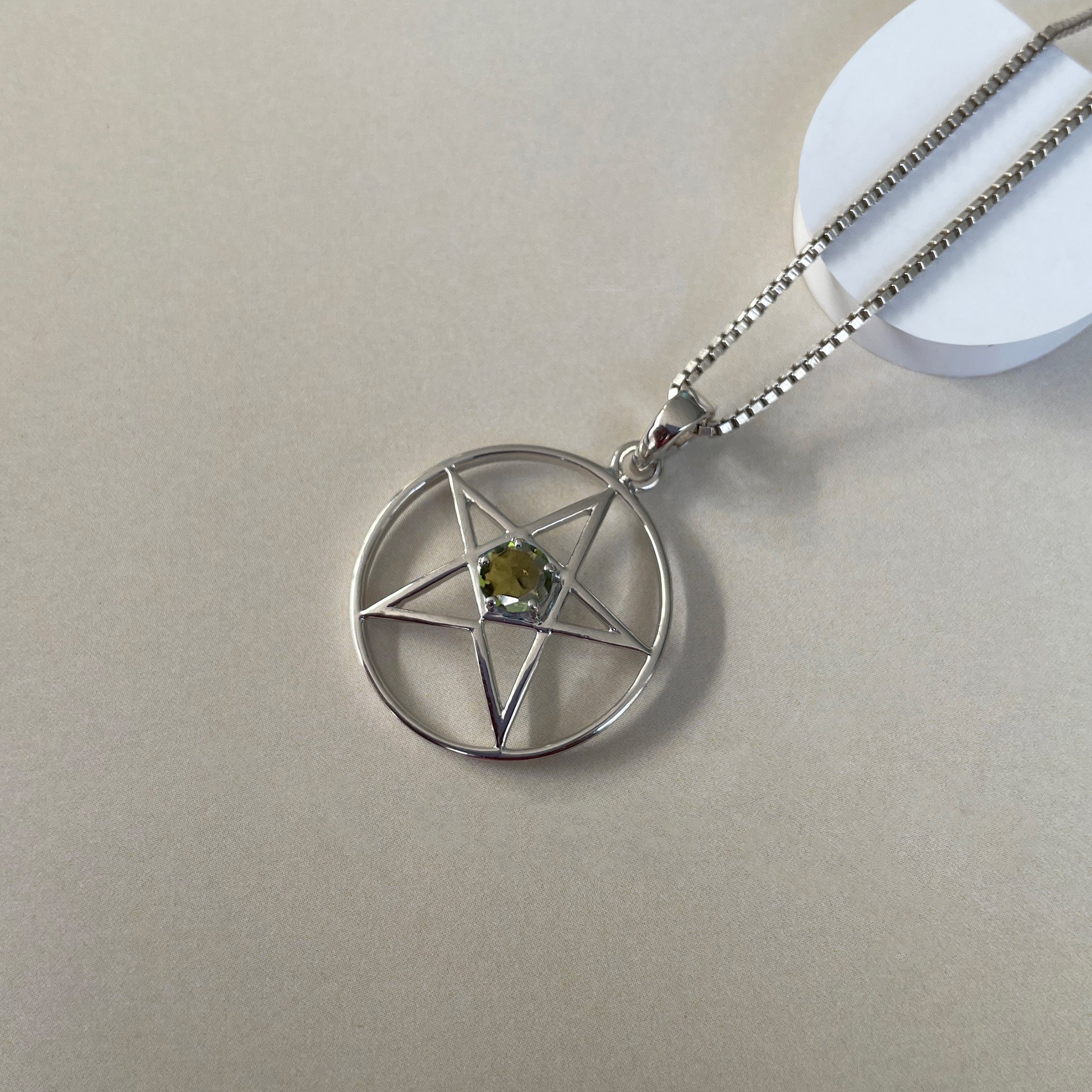 Moldavite Pentacle Pendant-(MLD-SN-171P.)