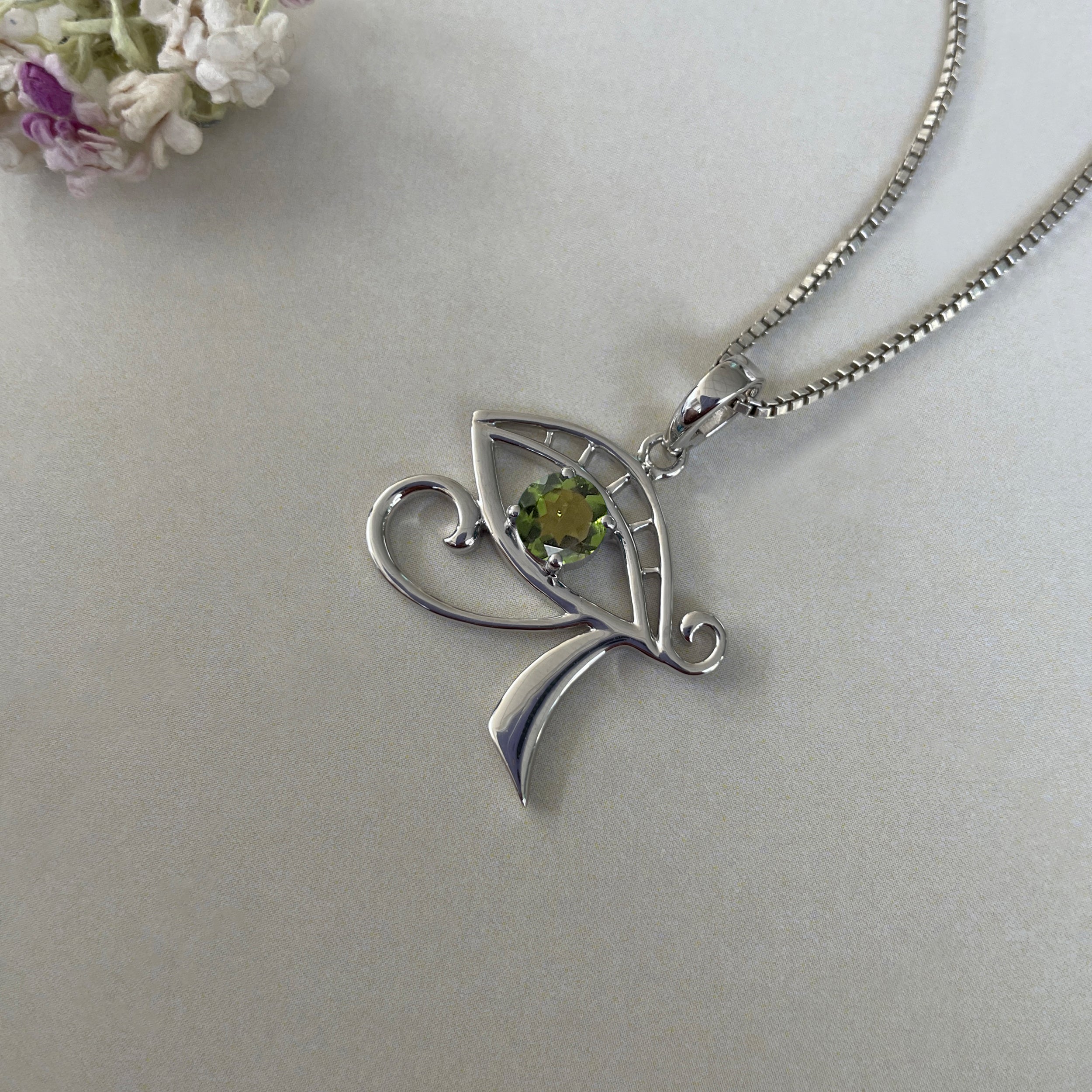 Moldavite Eye Of Horus Pendant-(MLD-SN-173P.)