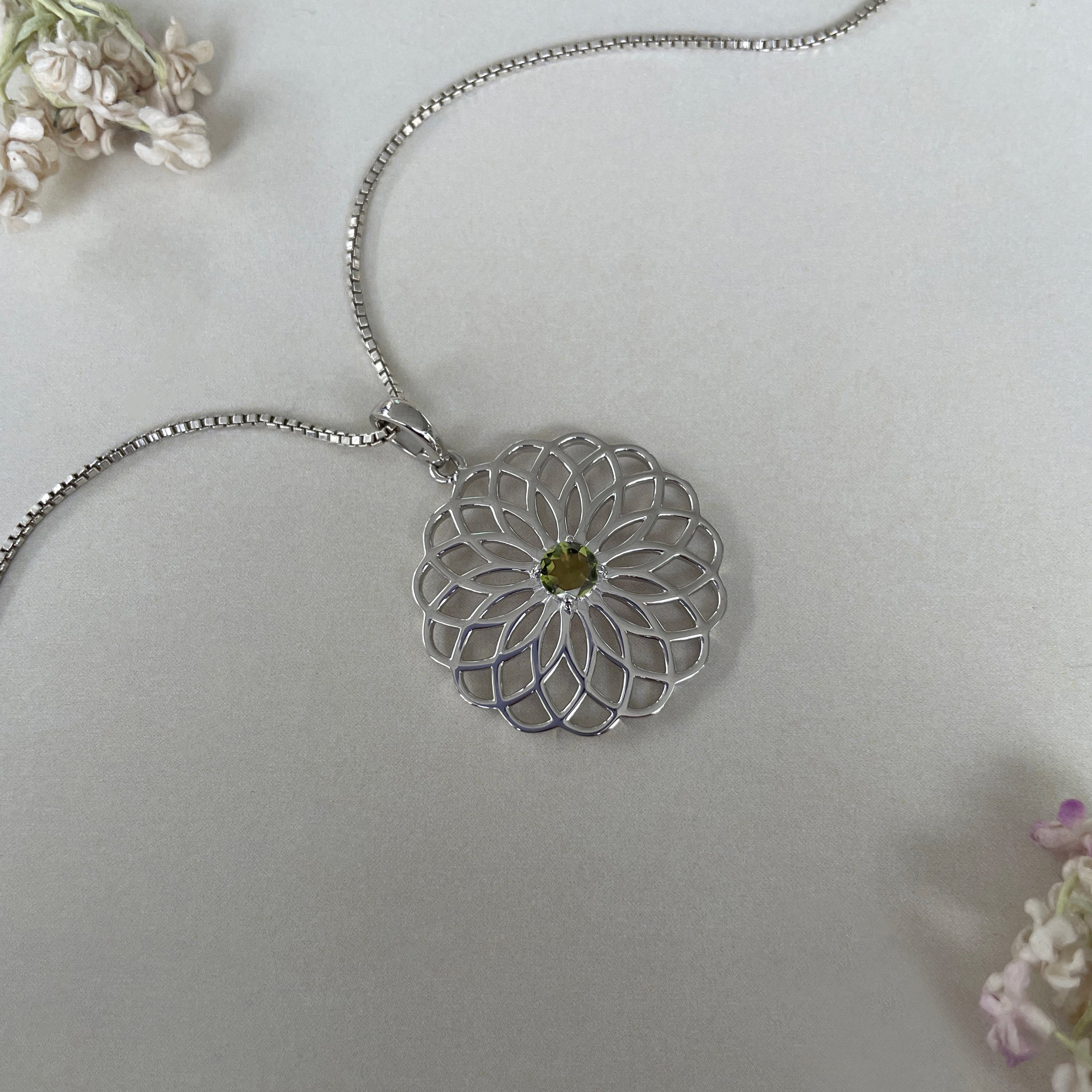 Moldavite Flower Of Life Pendant-(MLD-SN-177A-P.)