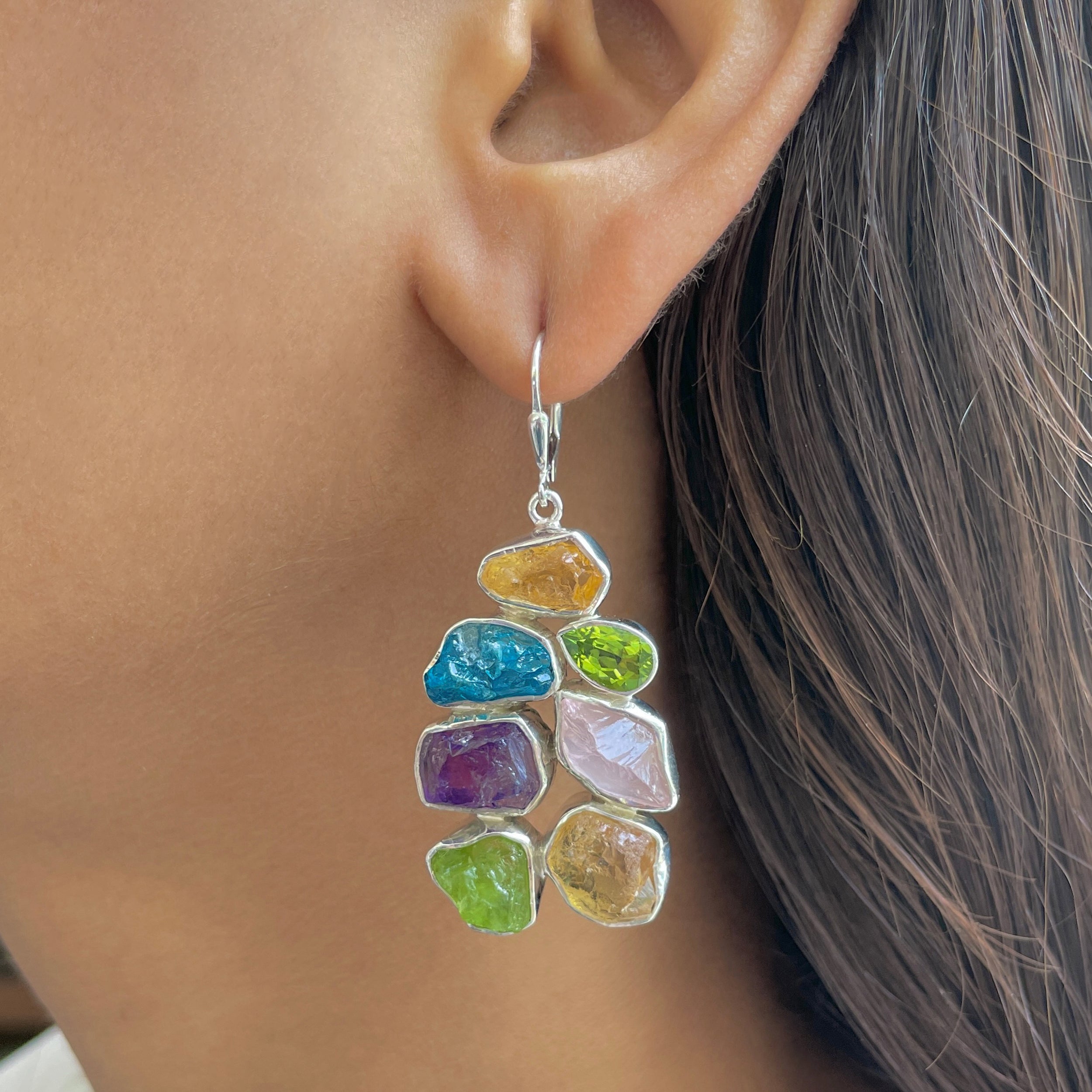 Multi Gemstone Earring-(MLS-E-5.)