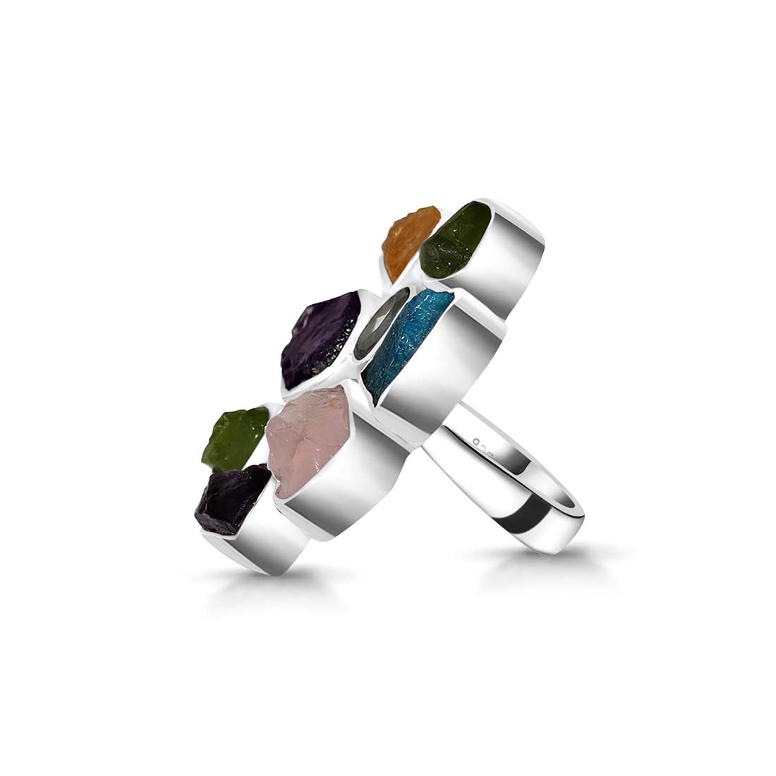 Multi Gemstone Adjustable Ring-(MLS-R-11.)
