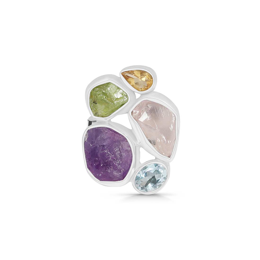 Multi Gemstone Rings | 925 Sterling Silver Multi Gemstone Rings For ...