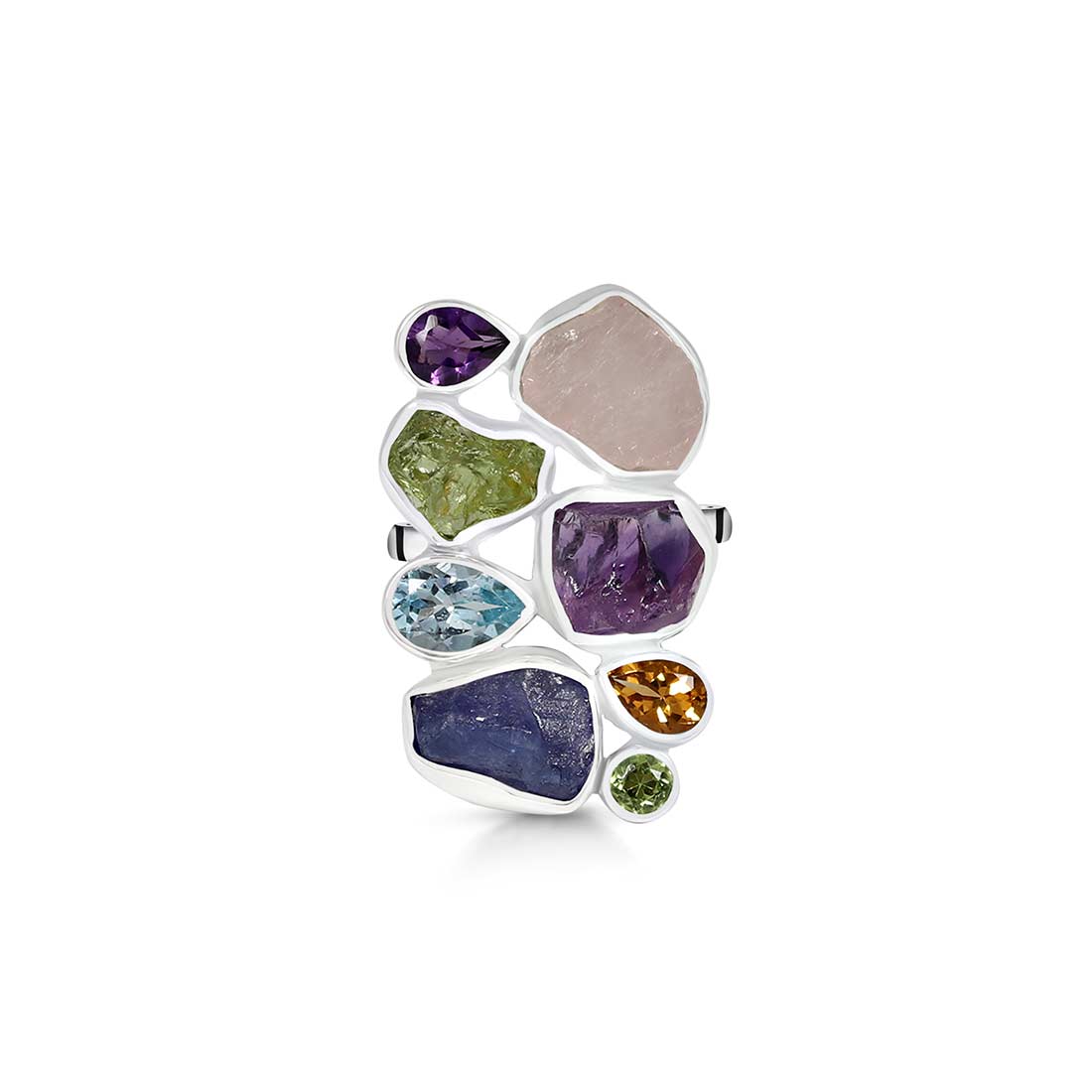 Multi Gemstone Rings | 925 Sterling Silver Multi Gemstone Rings For ...