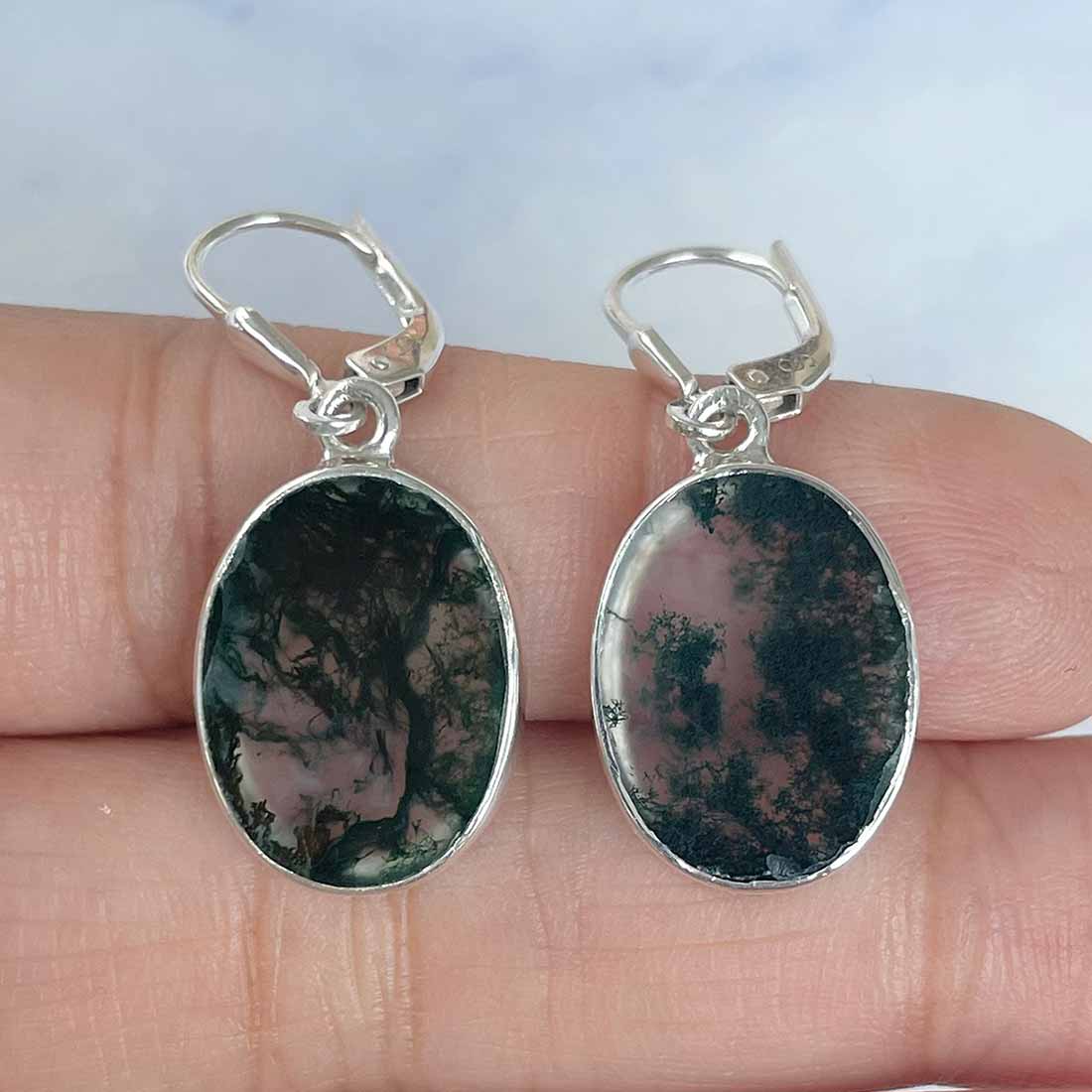 Moss Agate Earring-(MOA-E-1.)
