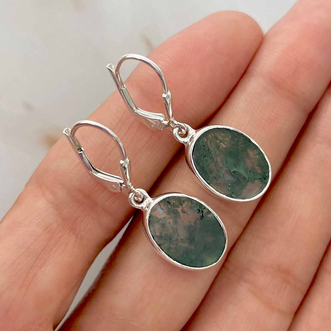 Moss Agate Earring-(MOA-E-100.)