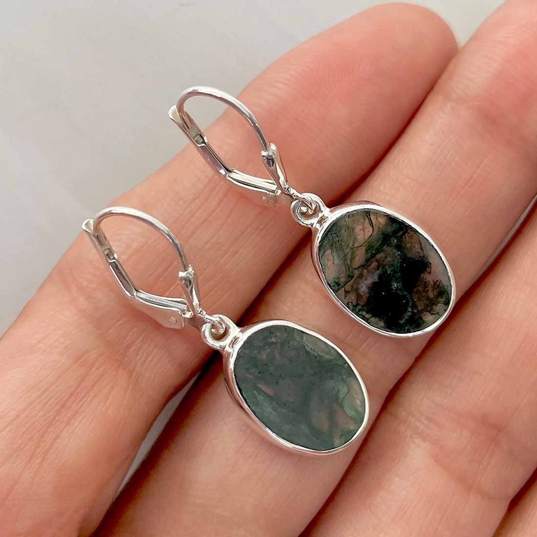 Moss Agate Earring-(MOA-E-101.)