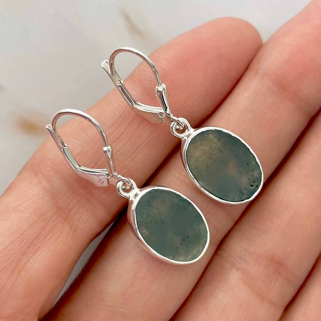 Moss Agate Earring-(MOA-E-102.)