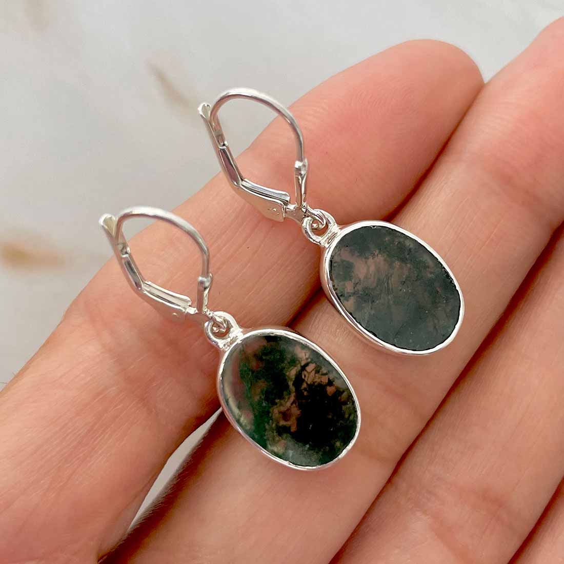 Moss Agate Earring-(MOA-E-103.)