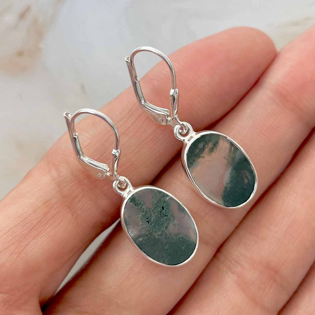 Moss Agate Earring-(MOA-E-105.)