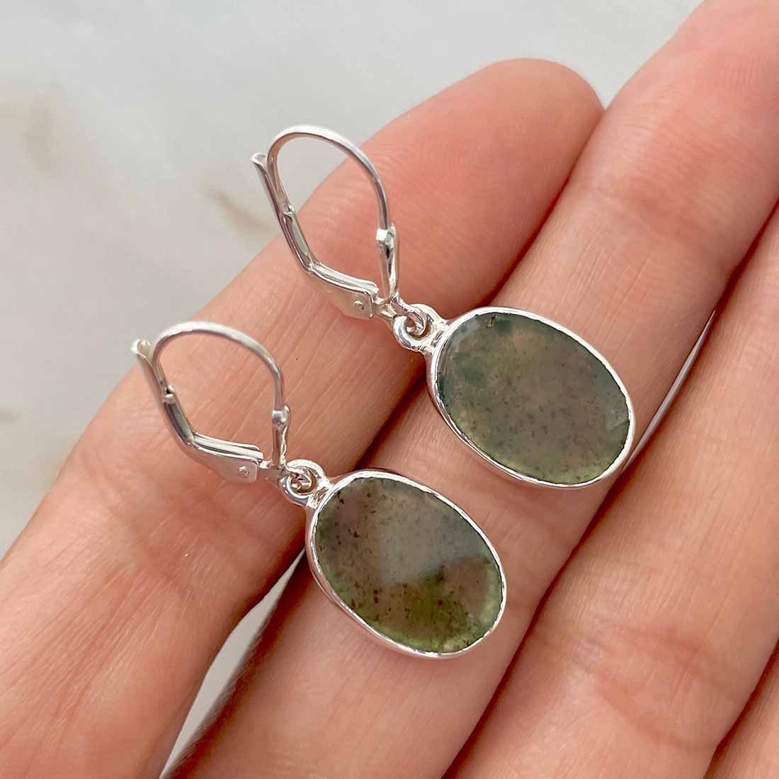 Moss Agate Earring-(MOA-E-112.)