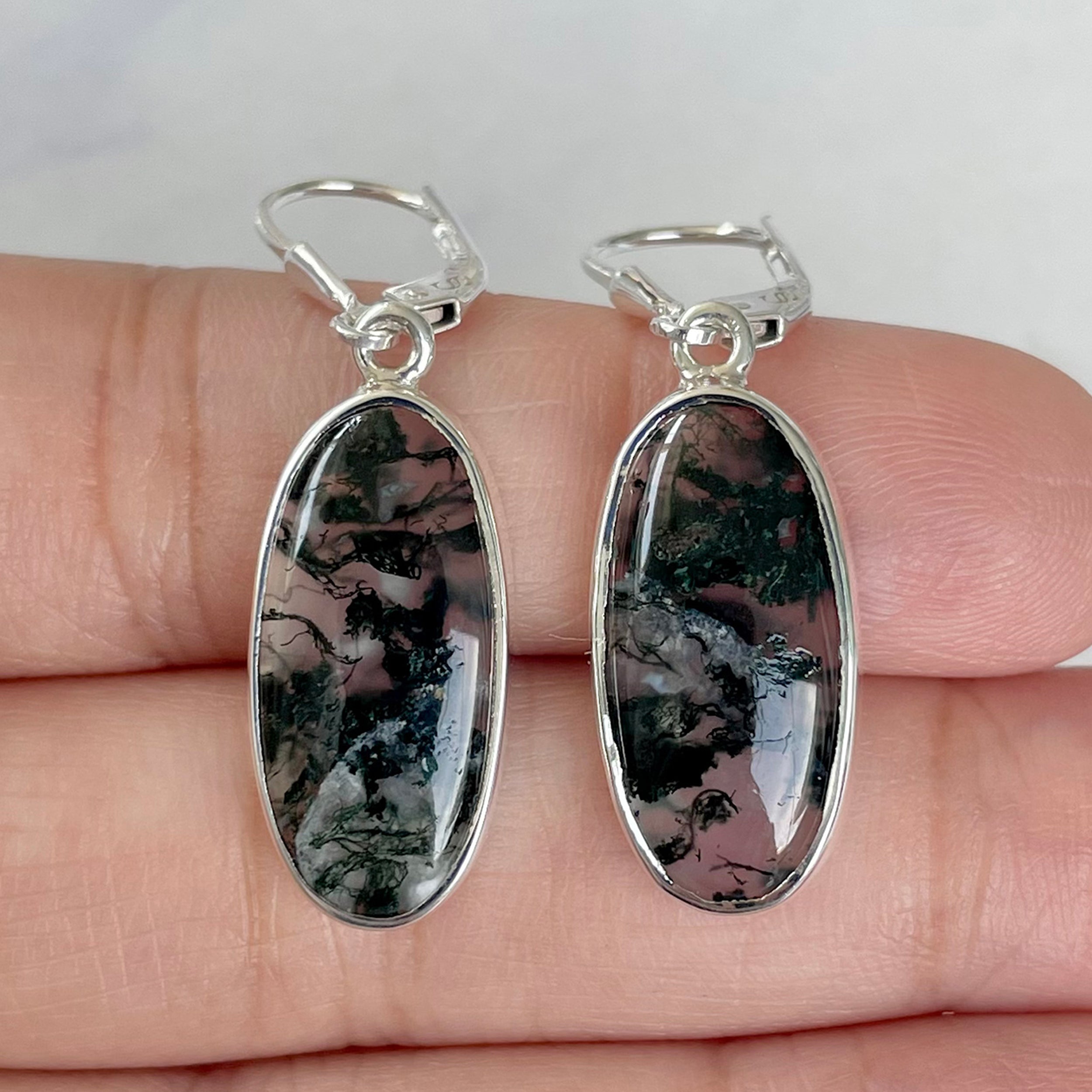 Moss Agate Earring-(MOA-E-125.)