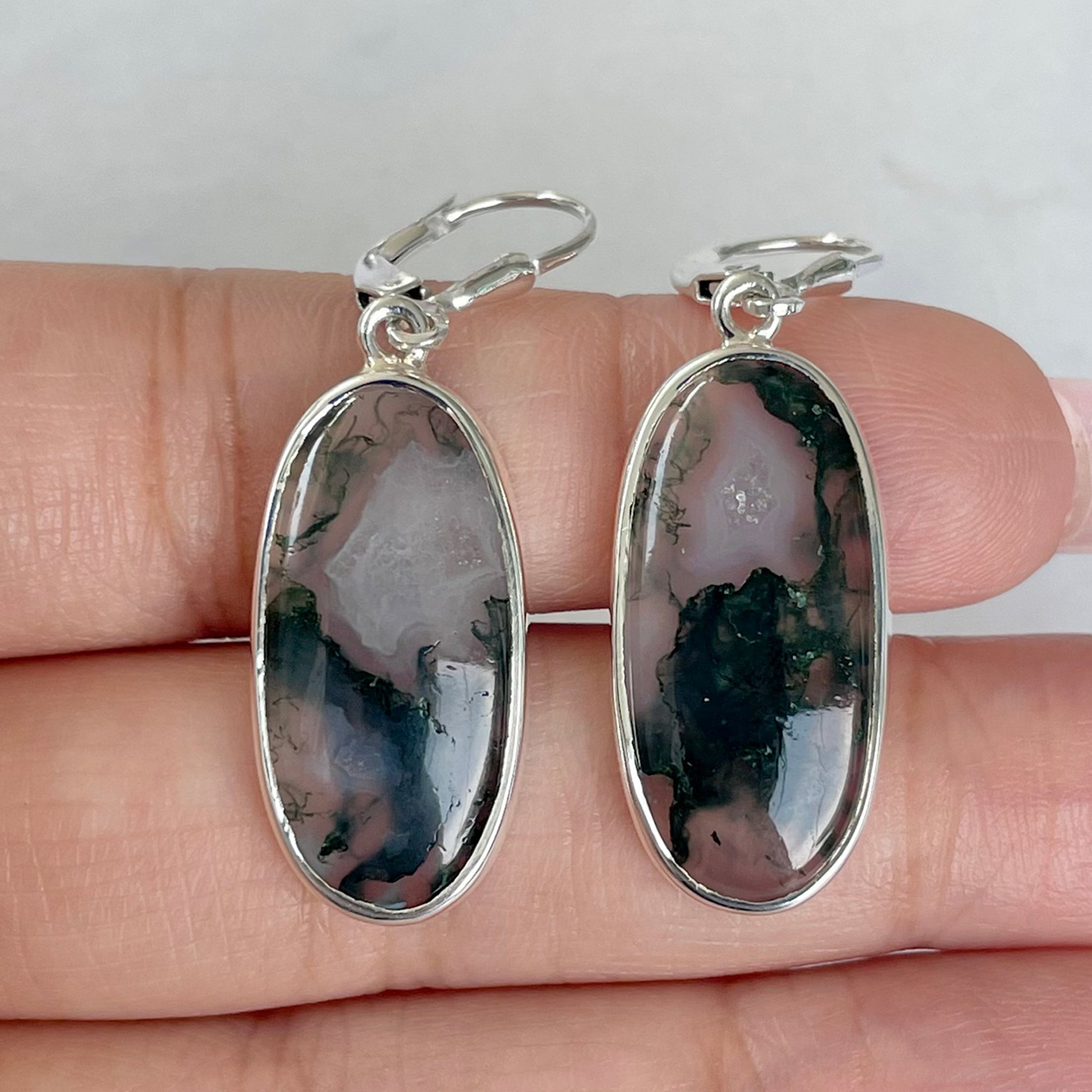 Moss Agate Earring-(MOA-E-126.)