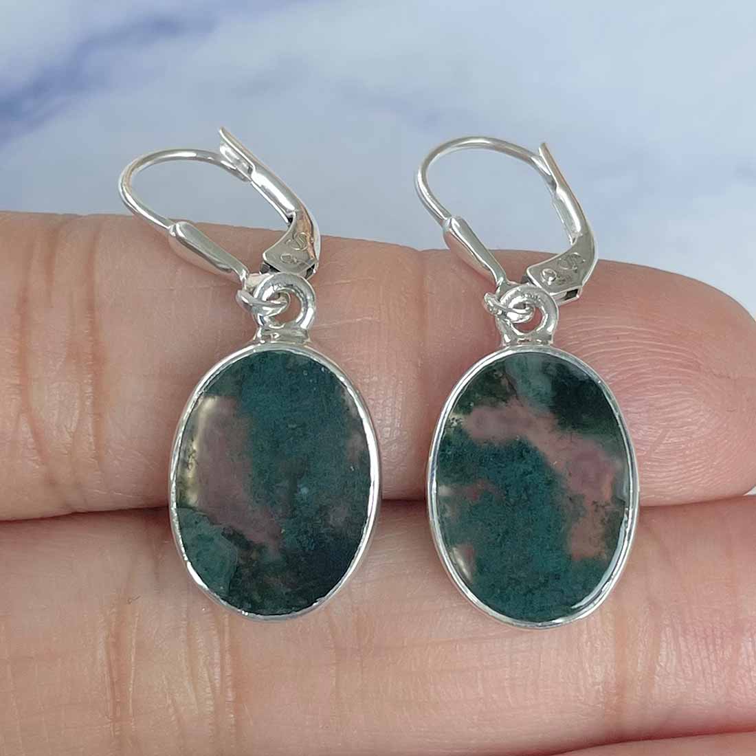 Moss Agate Earring-(MOA-E-13.)