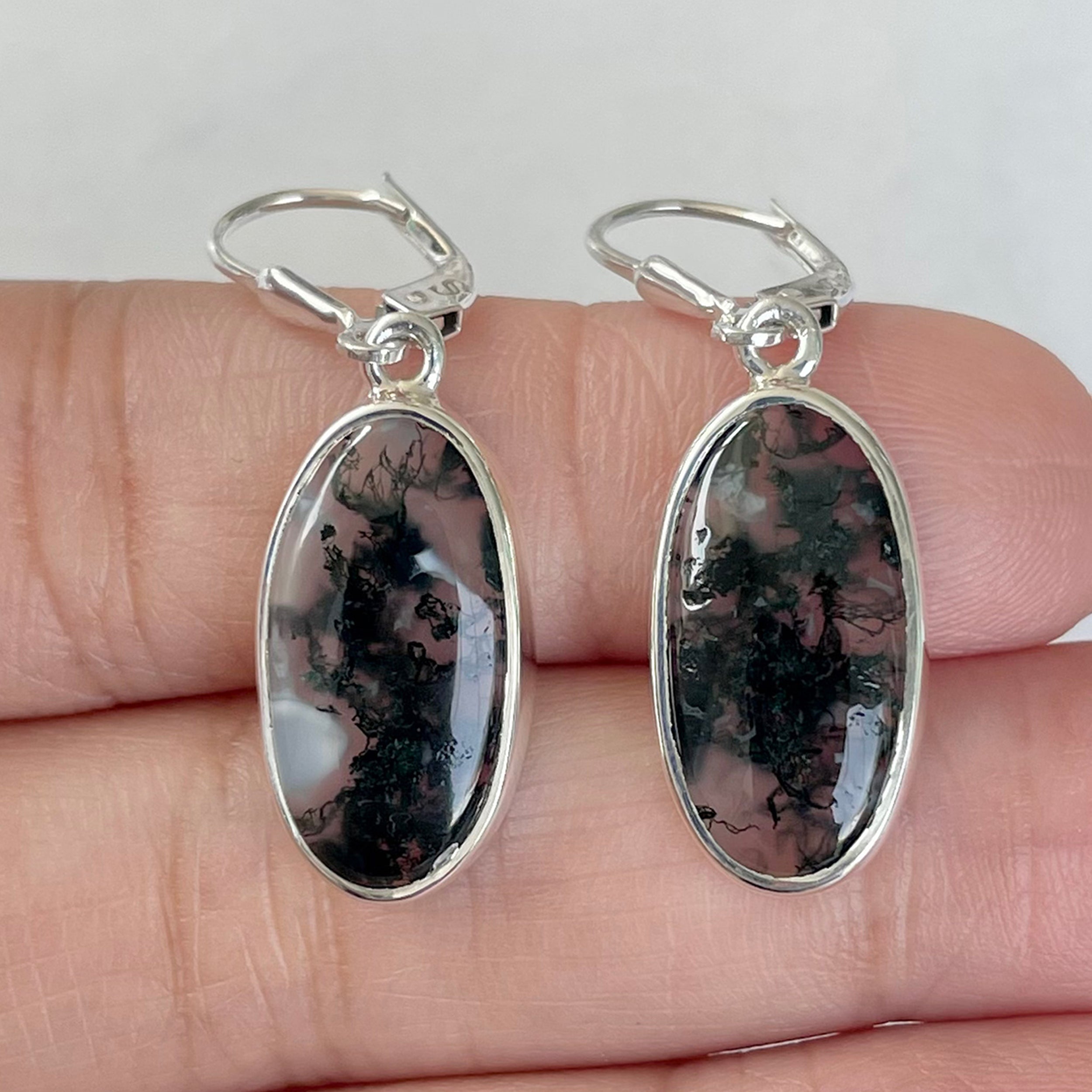 Moss Agate Earring-(MOA-E-144.)