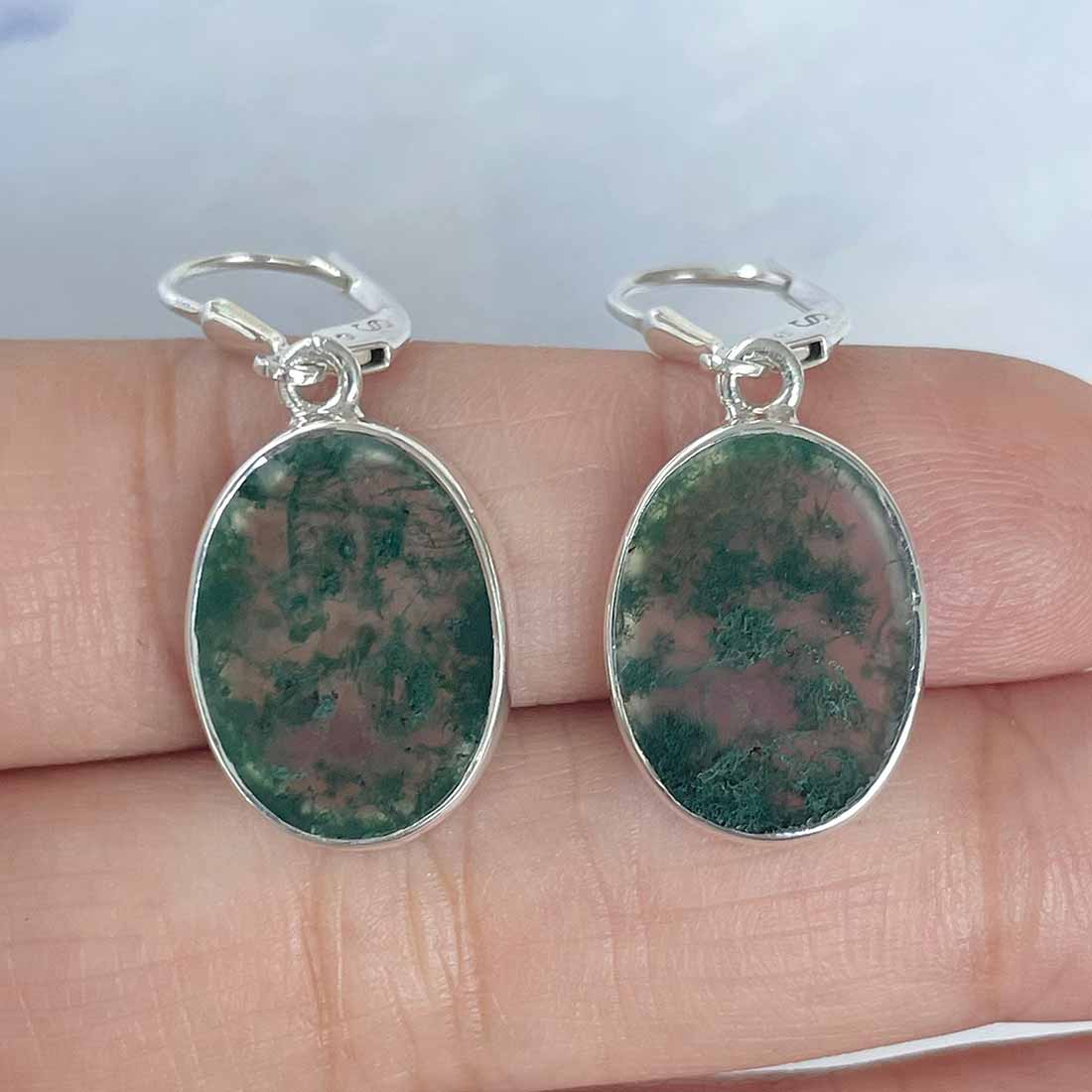 Moss Agate Earring-(MOA-E-18.)